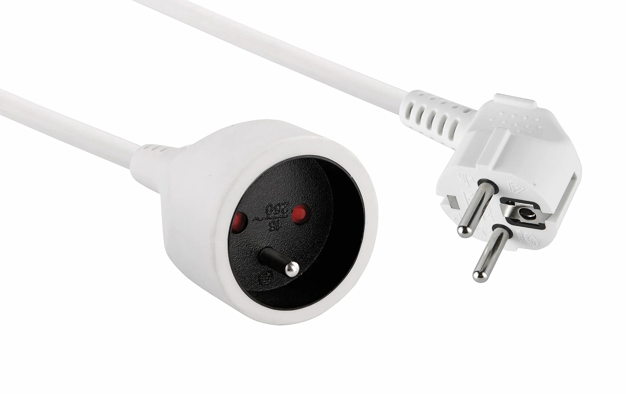 Electraline Rallonge Prolongateur électrique 3 m 16A 3G1,5 mm² blanc