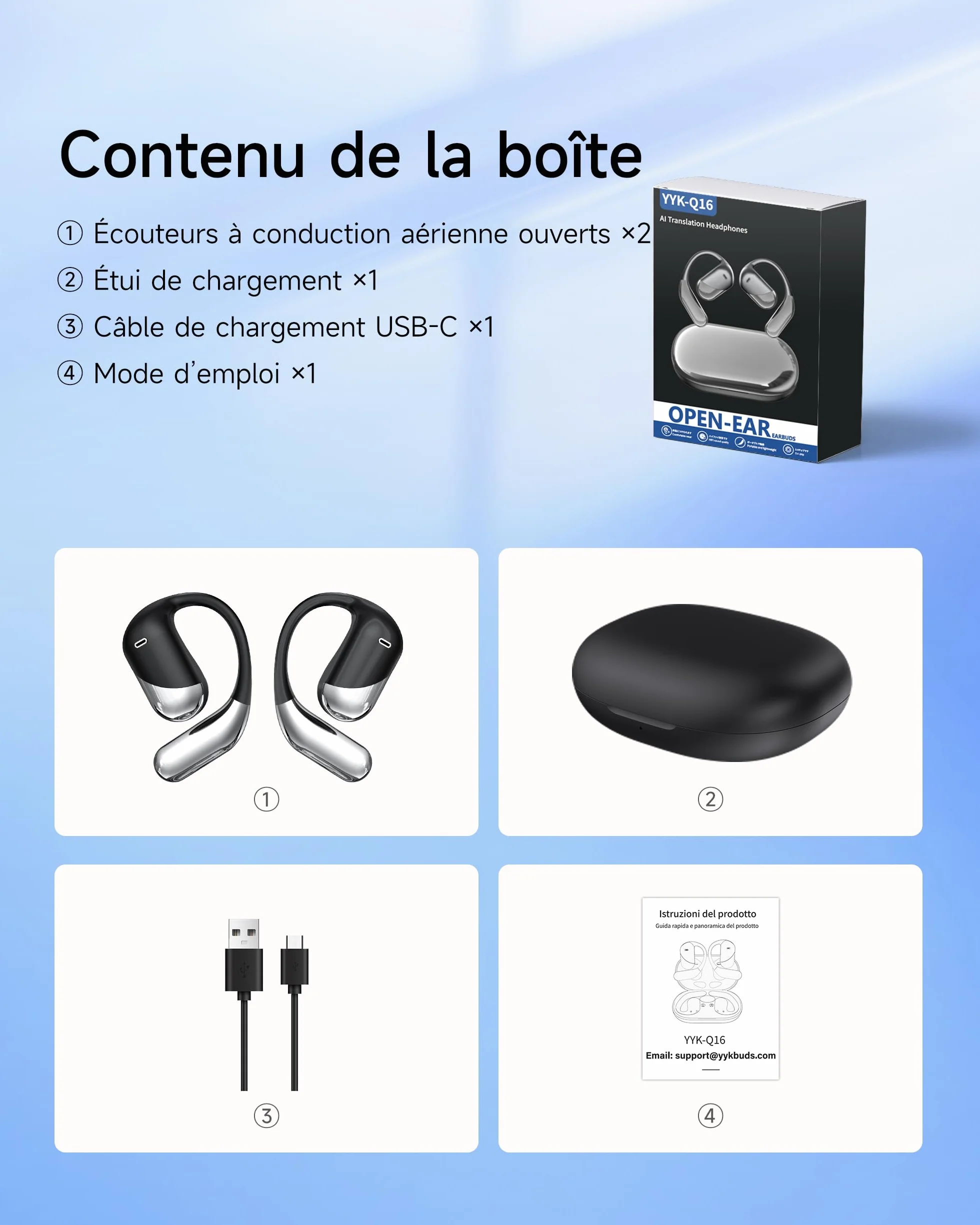 Paekole Casque à Conduction osseuse,écouteurs Bluetooth V6.1 sans Fil avec Micro,autonomie 80 h,écouteurs étanches IP7, Casque Sport avec Crochet d’Oreille pour Fitness/Musique/Appel
