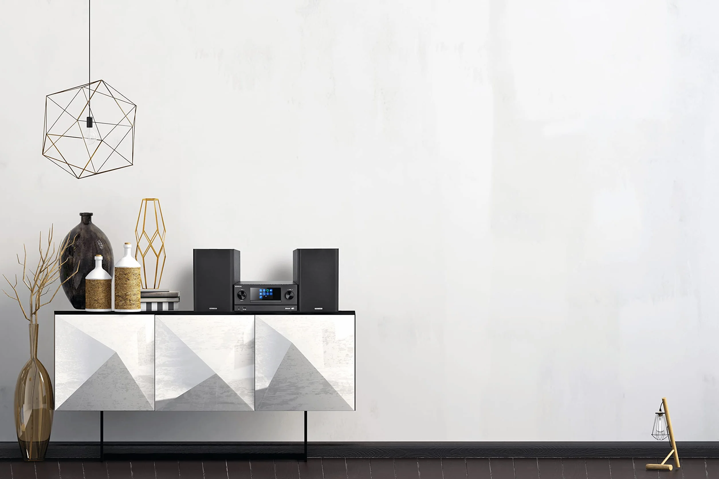 KENWOOD M-9000S-B Micro Système Hi-FI avec CD, Dab +, Radio Internet, Spotify, FM, Bluetooth, USB et Grand écran Couleur TFT