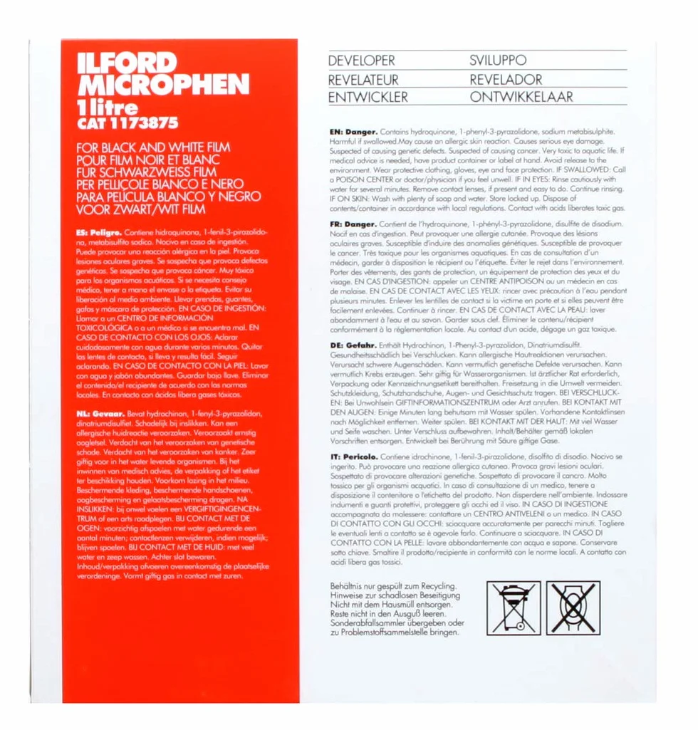 Ilford Microphen Noir & Blanc Powder Film développeur 1L