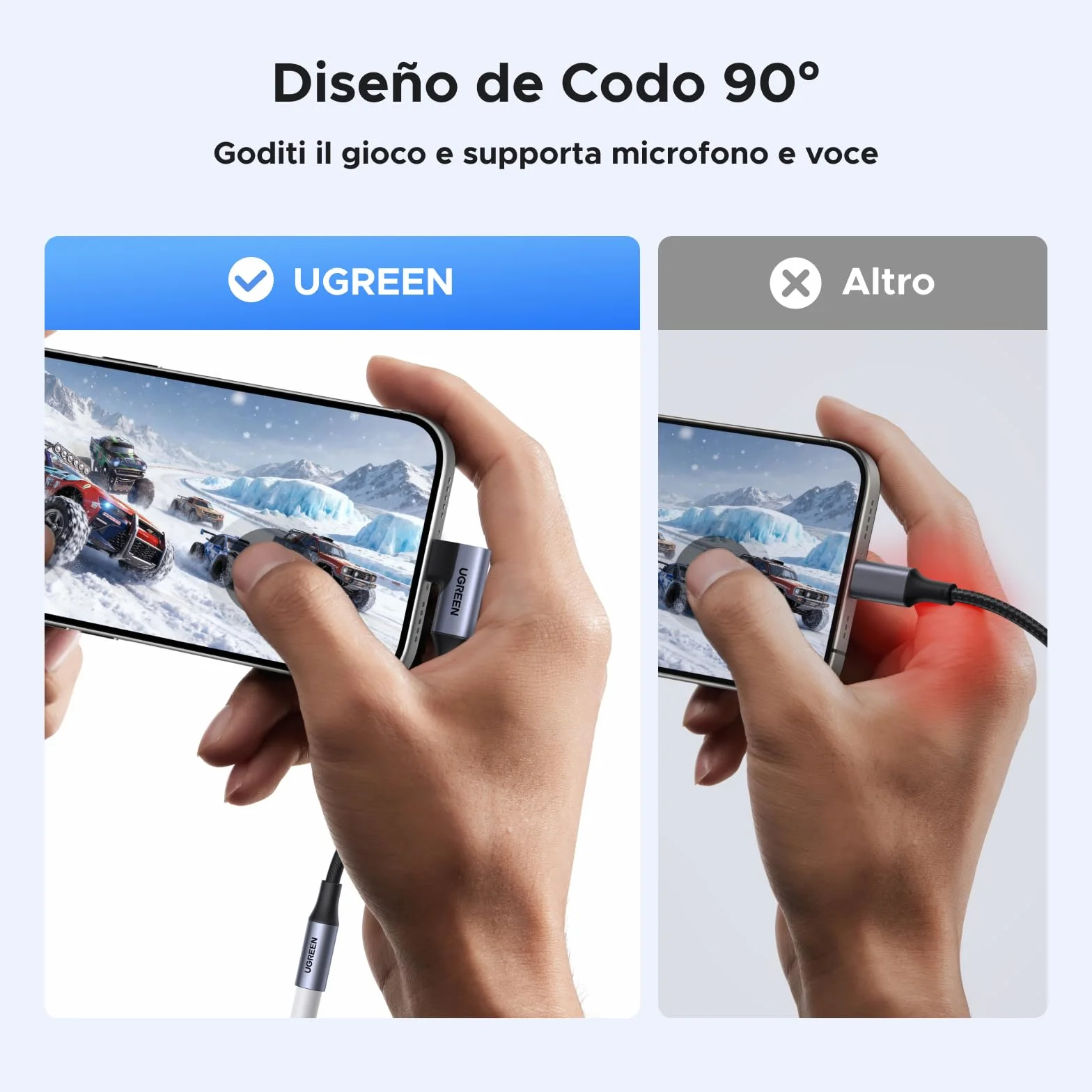 UGREEN Adaptateur USB-C vers Jack Audio 3,5 mm à Angle Droit 90 Dépenser avec Puce DAC, Compatible avec iPhone 17/17 Air/17 Pro/17 Pro Max, Série Galaxy S25, iPad, Mac