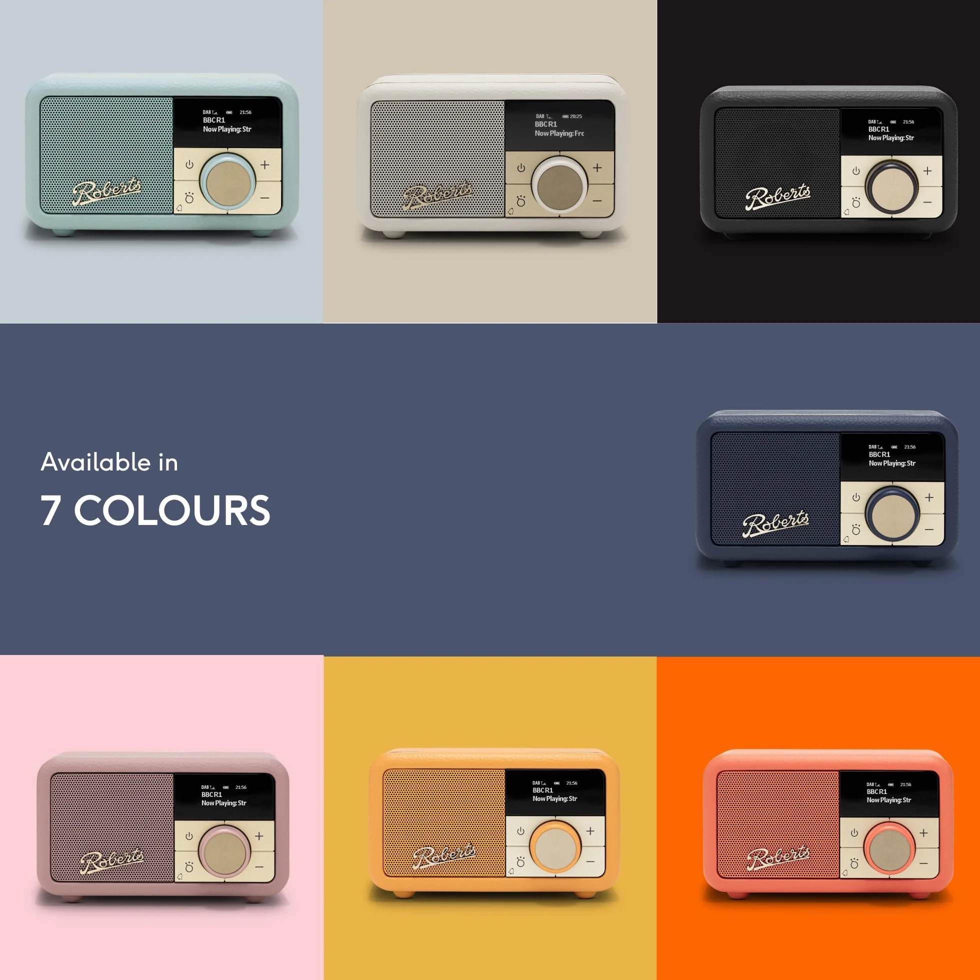 Roberts Revival PETITE2 Radio numérique FM/Dab/Dab+ avec Bluetooth, crème Pastel