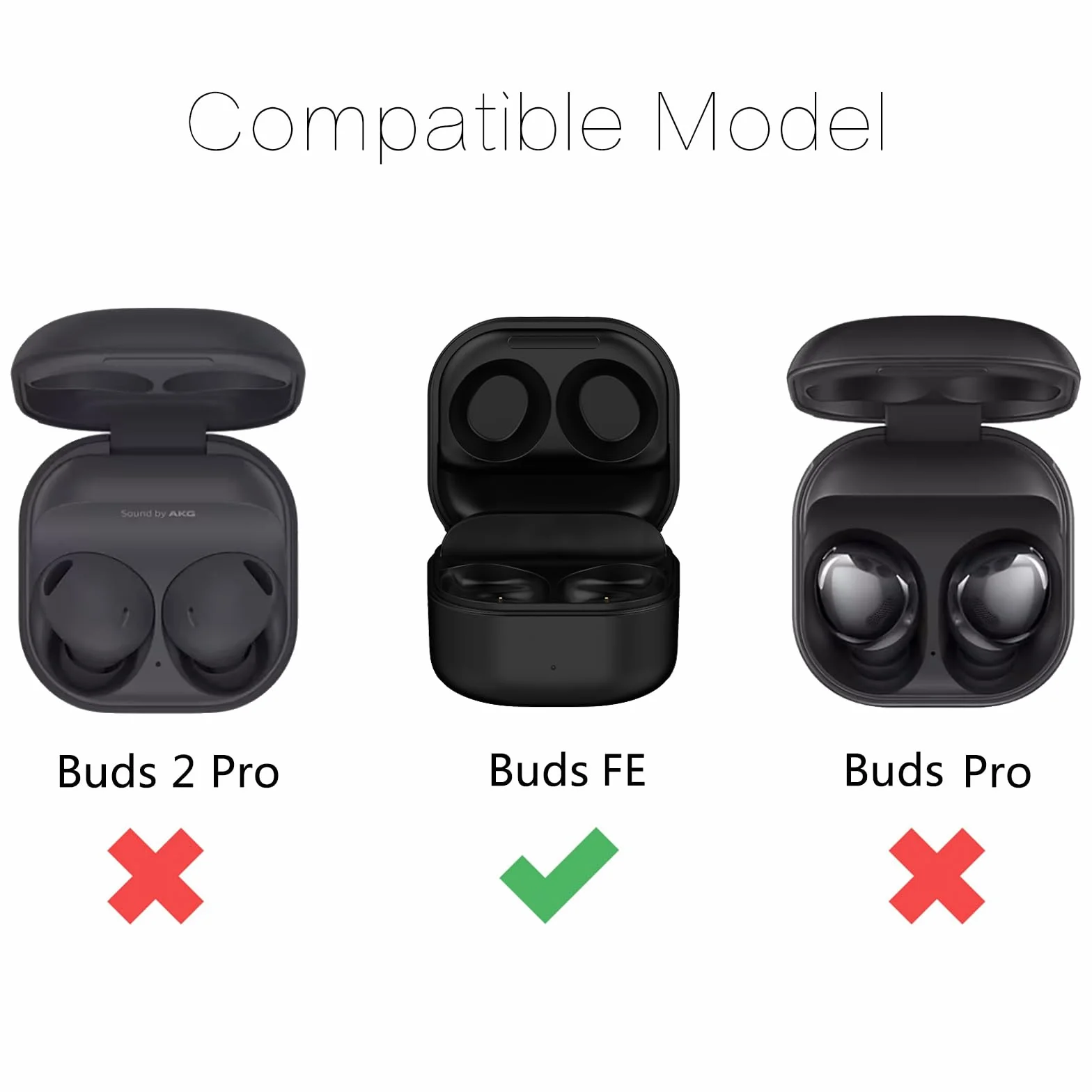 Coque de charge Samsung Galaxy Buds FE SM-R400 boîtier rechange noir