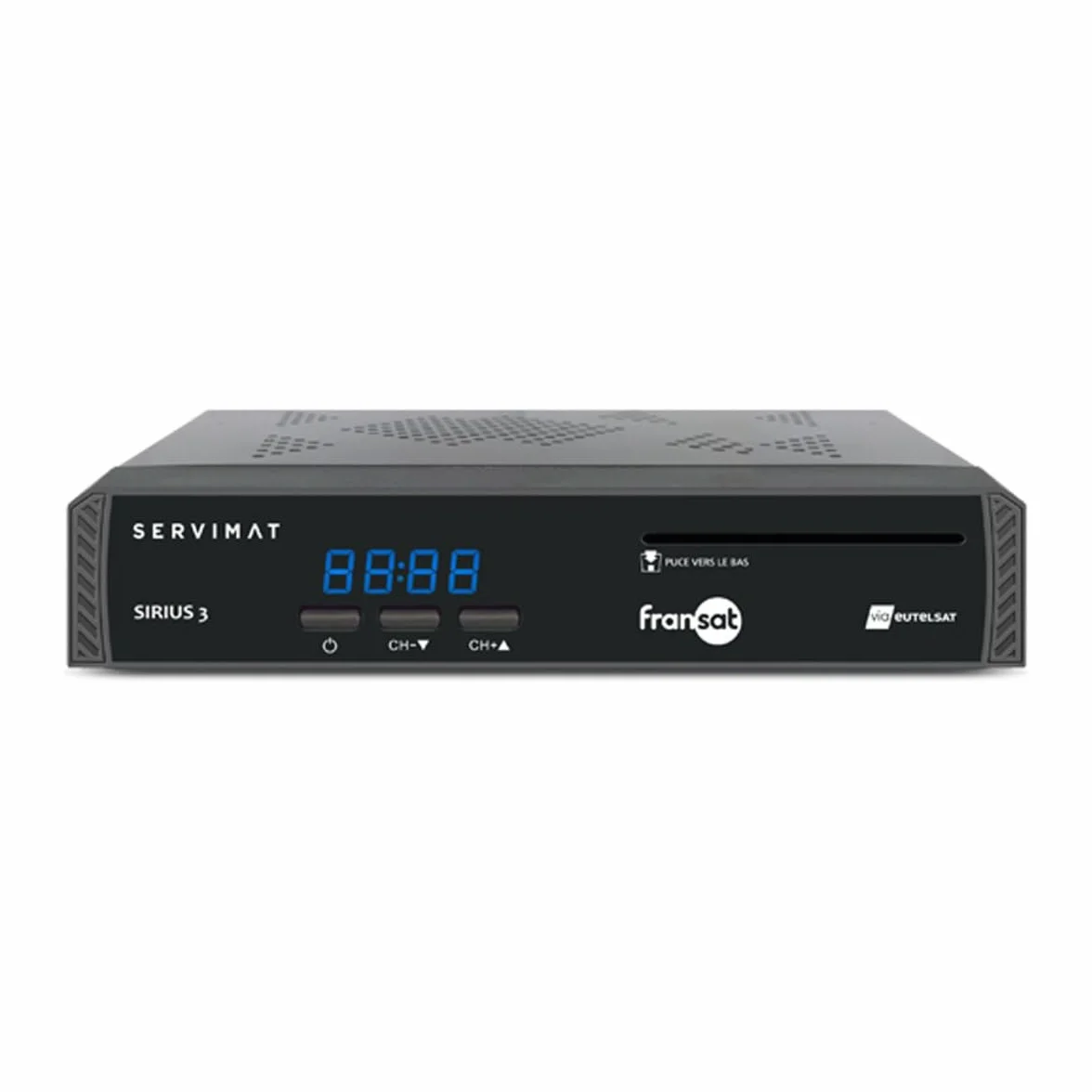 Pack SERVIMAT Récepteur TV Satellite HD + Carte Viaccess Fransat PC7 + Câble HDMI 2M