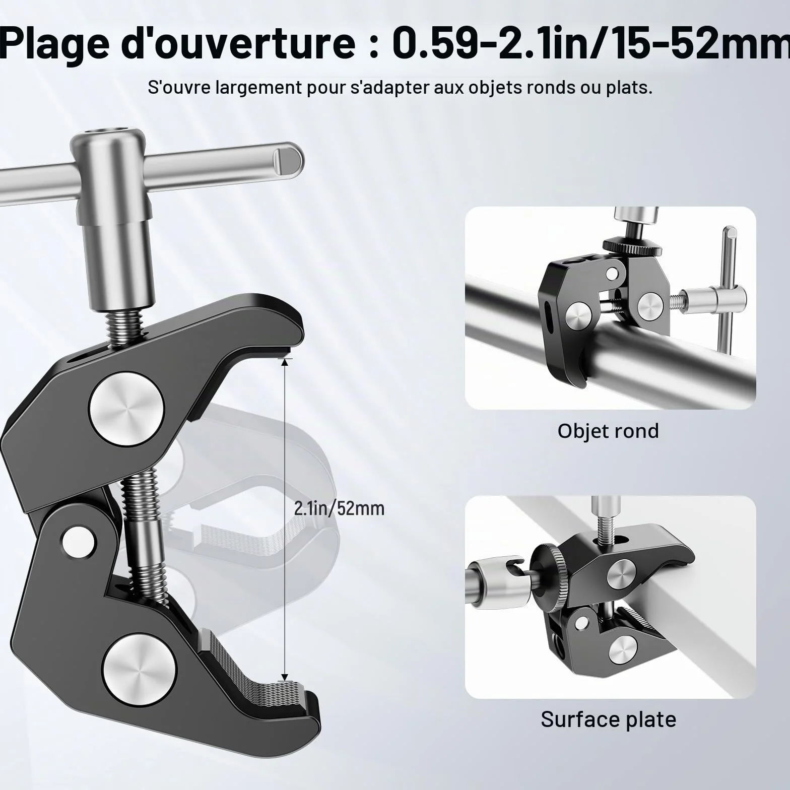 NEEWER Bras Magique Réglable 25cm/9,8" avec Super Pince, Filetages 1/4" & 3/8", Vis 1/4" pour Flash/Éclairage LED/Micro/Moniteur, Compatible avec SmallRig, Charge Maximale: 2kg, ST25C