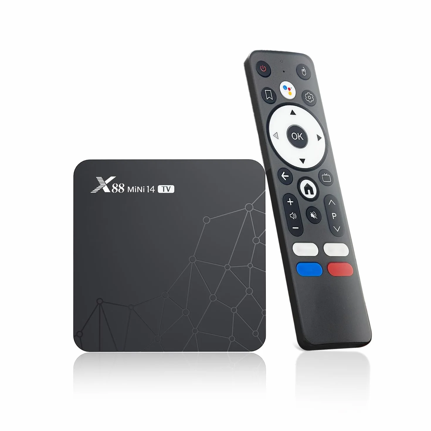 Boitier Android TV, TV Box Android 14 avec 2GB 16GB RK3518 Quad-Core 64bit Cortex-A53 chipset, Android TV Box 2025 Prend en Charge Le WiFi bi-Bande, Bluetooth 5.0, HDMI 2.0 et HD 4K