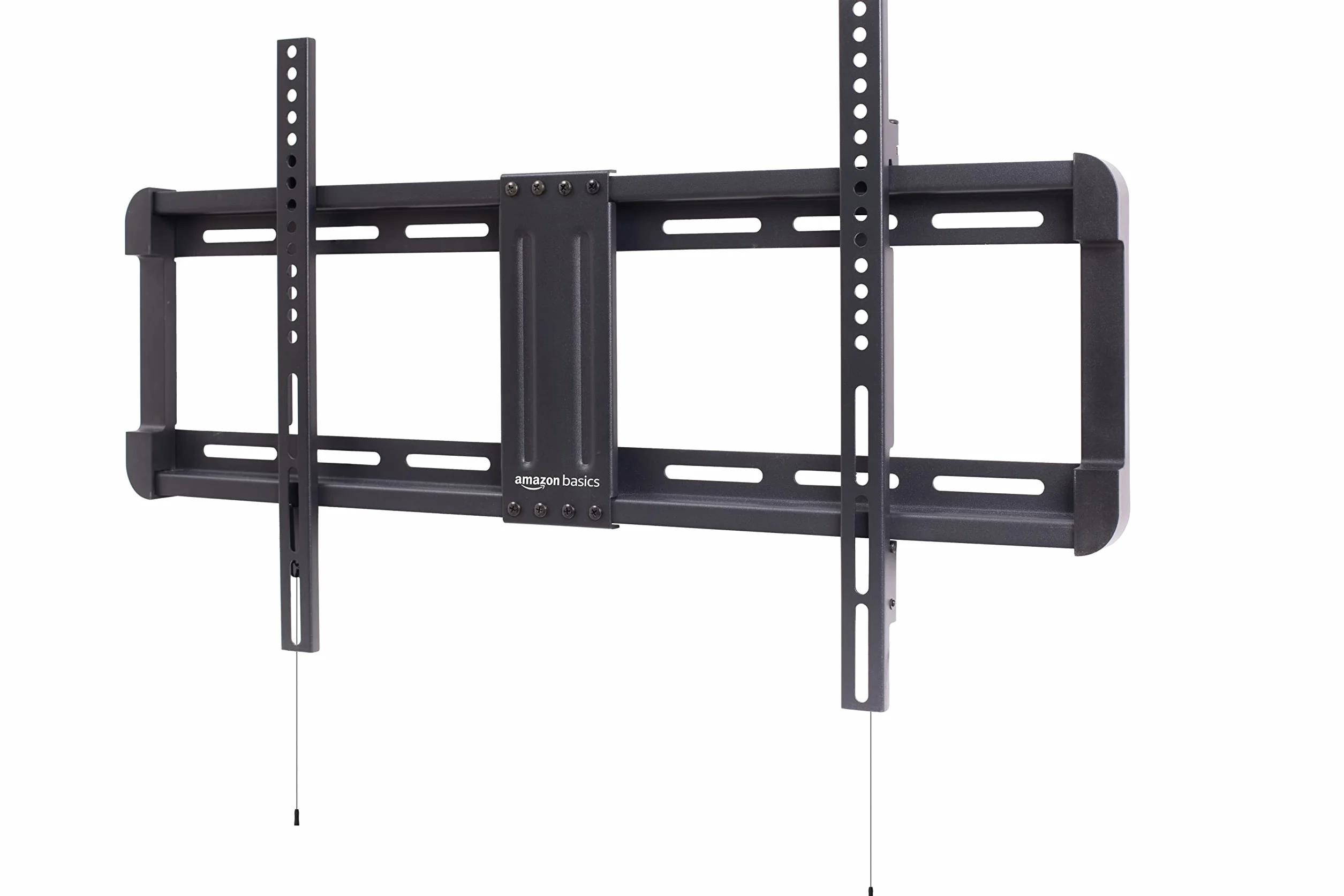 Amazon Basics Support mural fin pour télévision - Position horizontale ajustable après installation, 1 pièces, Pour (32 à 86 pouces), 81.2 à 218 cm, Noir