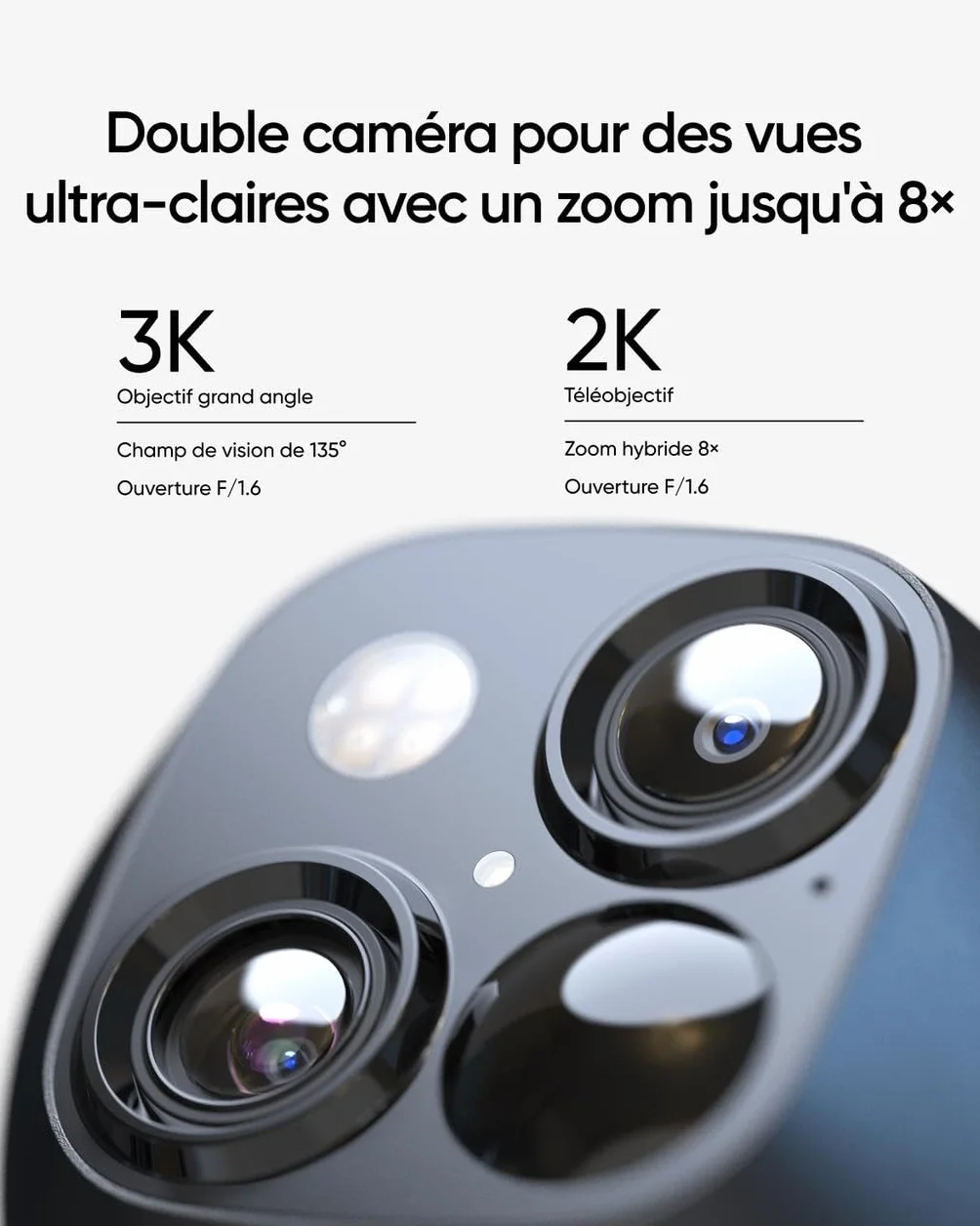 eufy Security SoloCamS340 Caméra de Sécurité Solaire WiFi Extérieure 360° 3K Sans Fil
