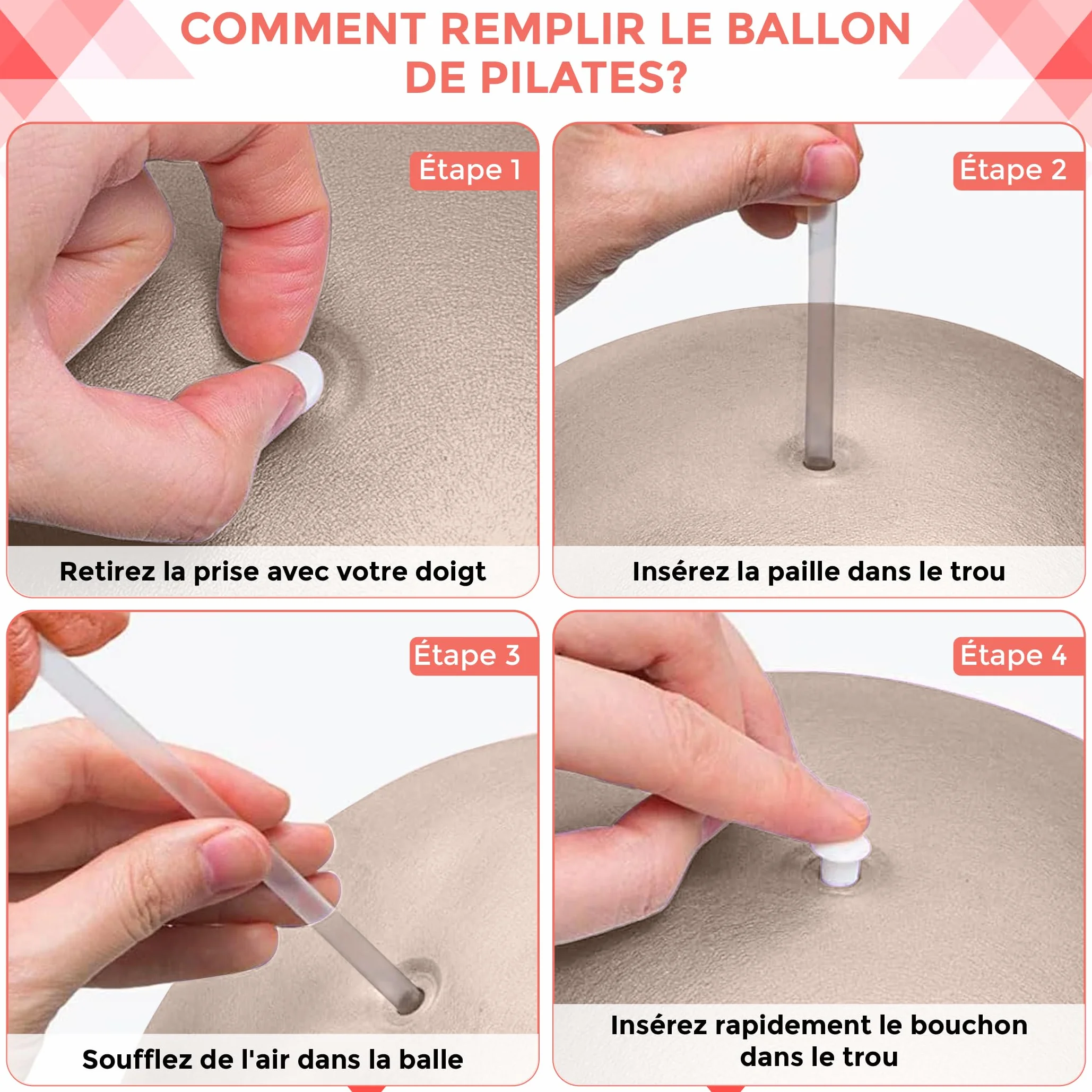 Kit Pilates Complet à Domicile - Pilates Ring, Ballon, Bandes de Résistance, Chaussettes, Guide