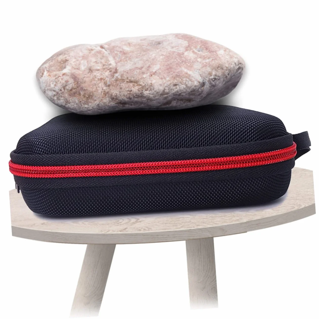HEMOTON Pochette de Rangement Résistant aux Chocs Toucher Confortable Étui de Protection en Eva Noir Lecteur DVD pour Écouteurs et Câbles USB en Voyage