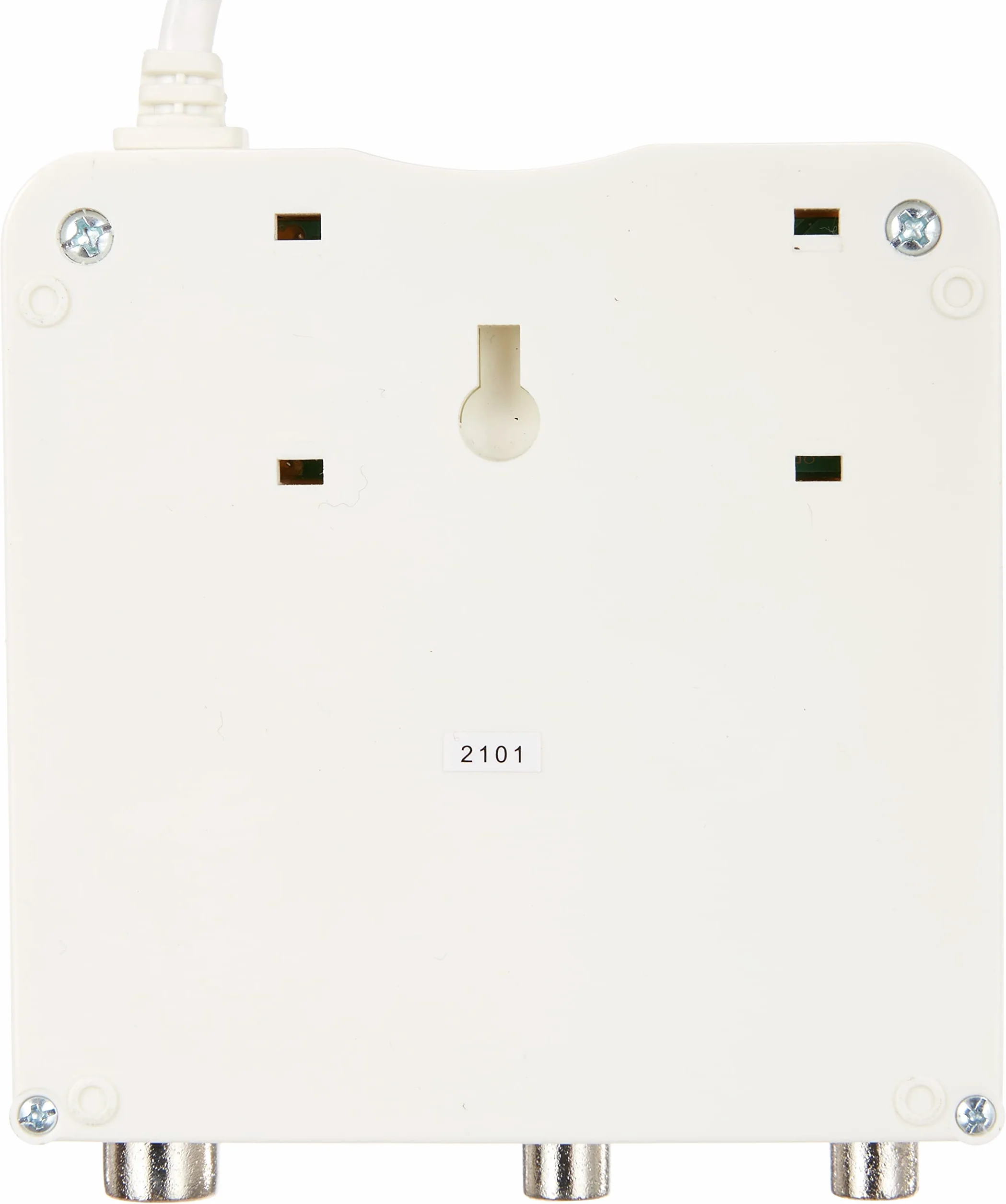 Metronic 432176 - Amplificateur intérieur avec réglage du gain FM-UHF, gain réglable jusqu'à 30 dB, protection 4G, prises TV, diamètre 9,52 mm, couleur : blanc