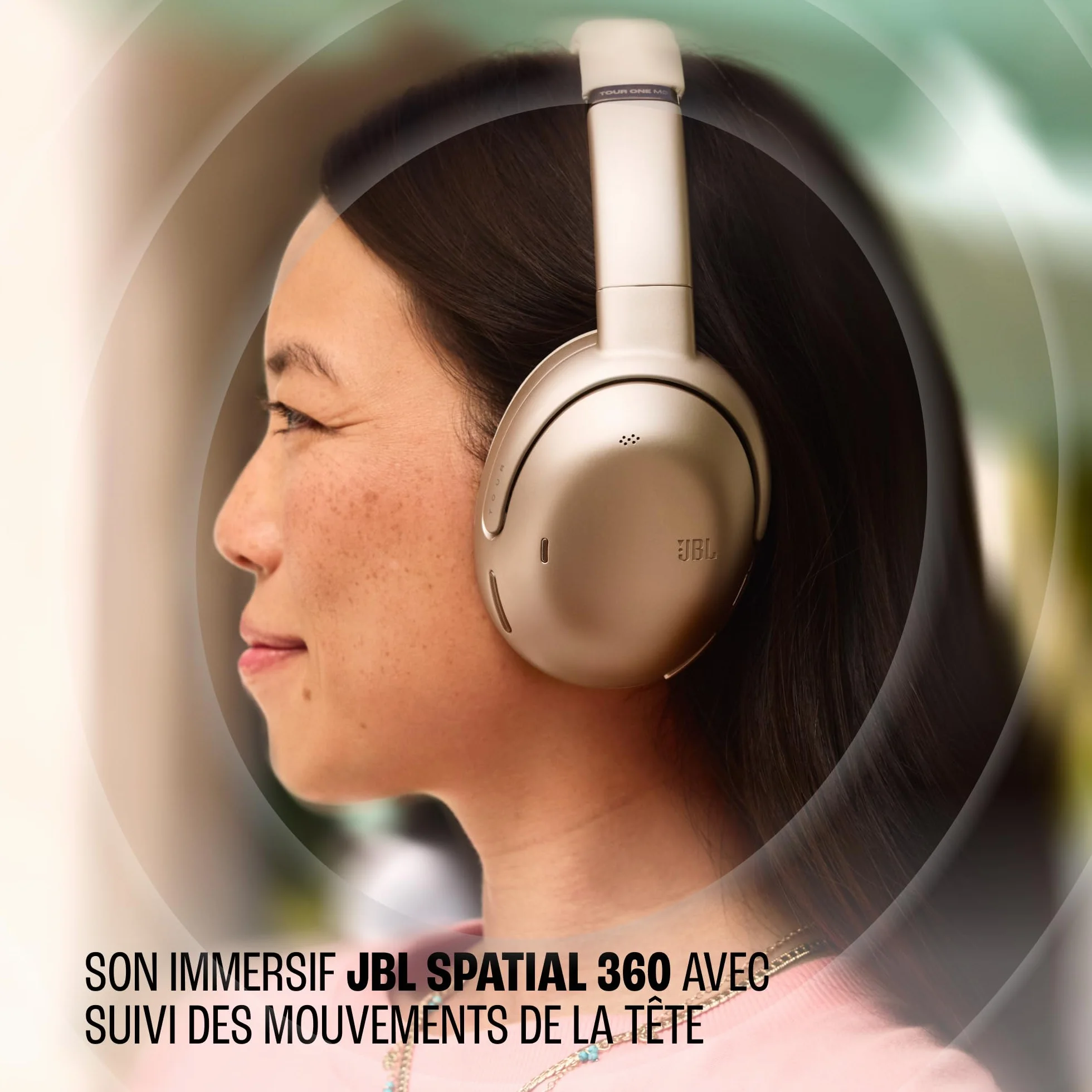 JBL Tour One M3, Casque Bluetooth sans Fil Supra-auriculaire, réduction adaptative du Bruit, 70 h d’autonomie, Confort Optimal, Son JBL Spatial 360, Suivi des mouvements, Compatible USB-C, Noir