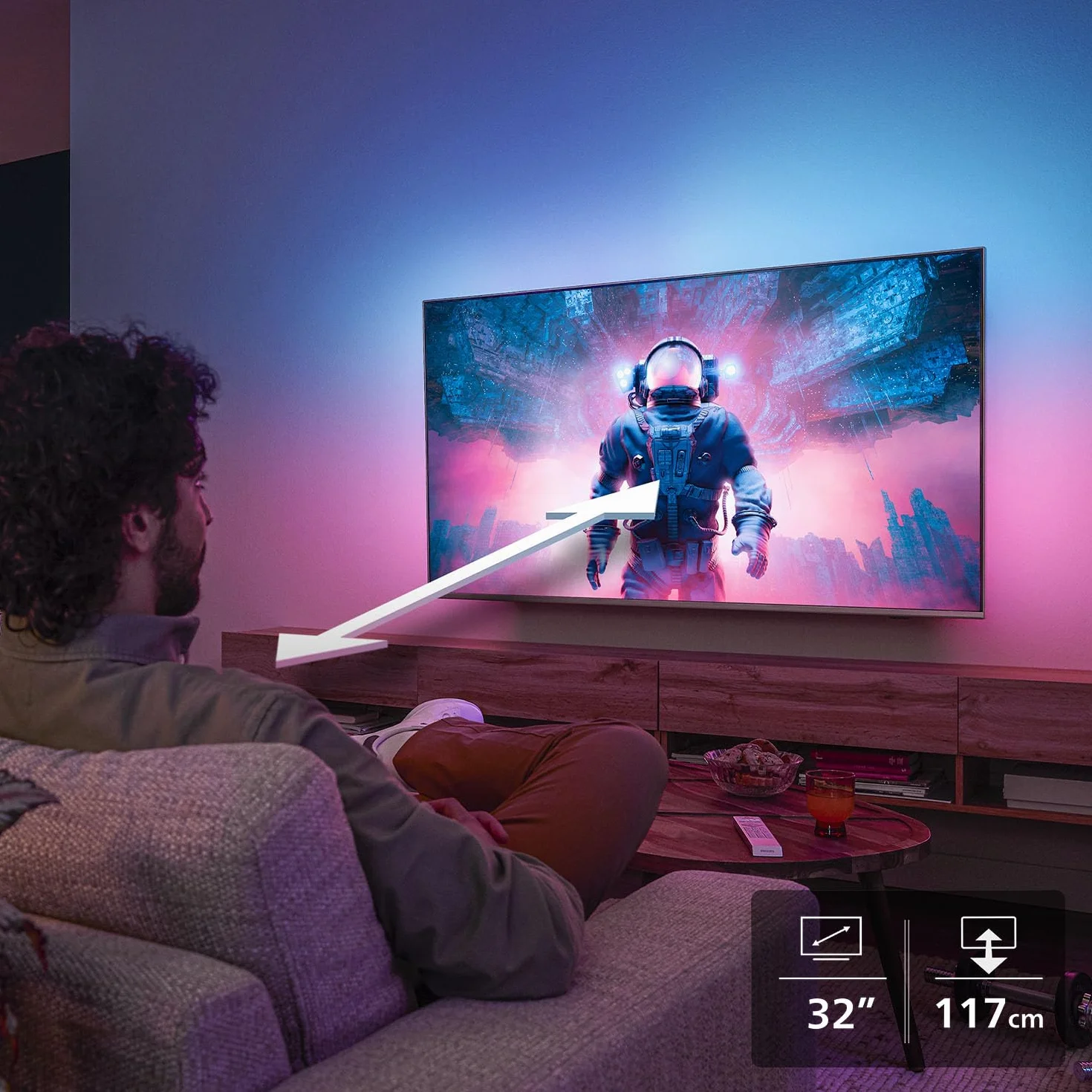 PHILIPS LED Ambilight 32" 32PFS6900 FullHD Dolby Audio HDR10 Titan