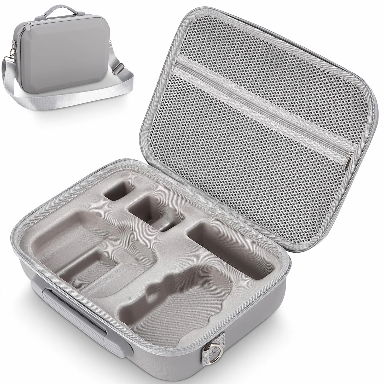 Étui pour DJI Mini 4K/2 SE, Sac de Transport Portable, Case Rigide Étanche pour DJI Mini 4K, Radiocommande RC-N1C et Accessoires, Gris