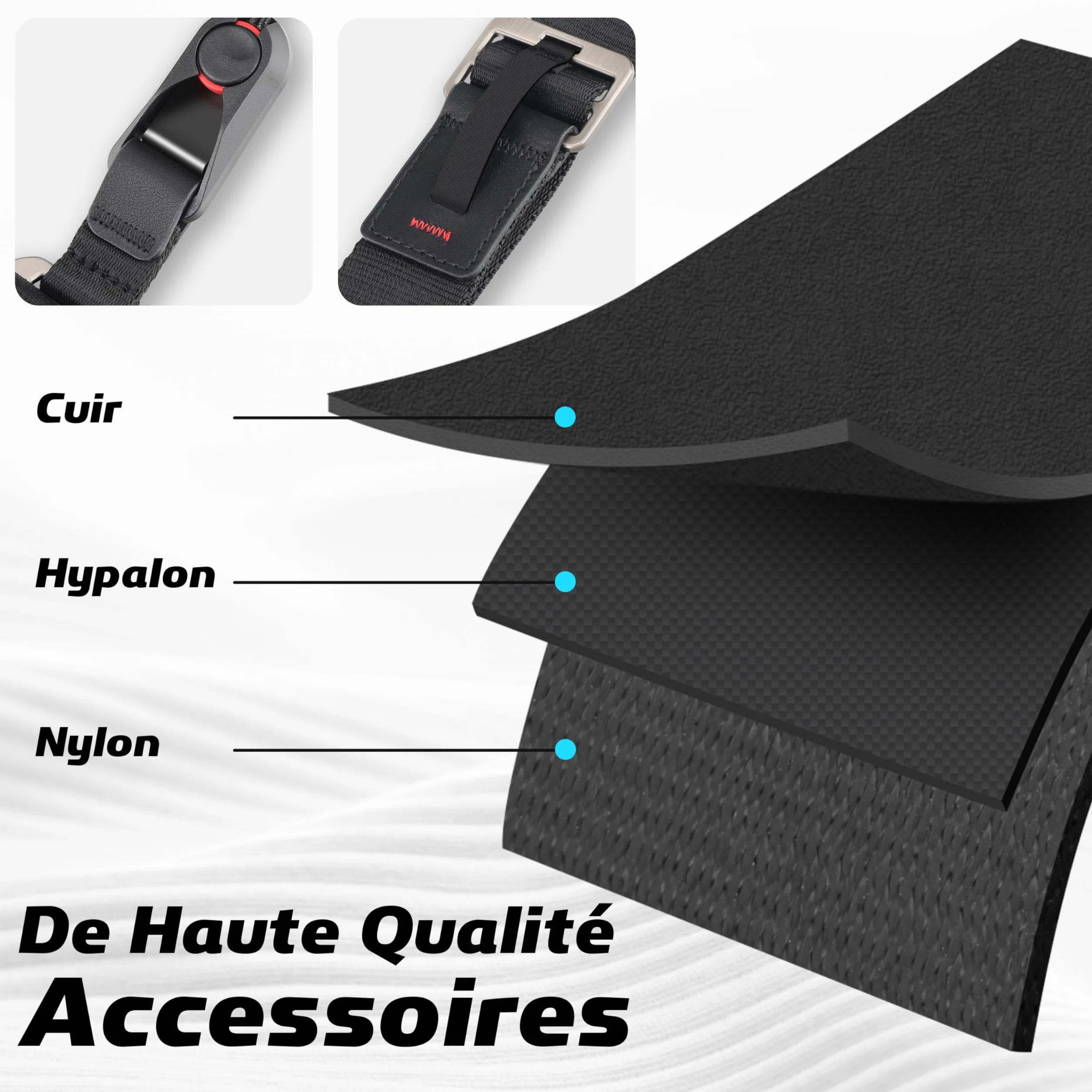 Sunya Sangle pour Appareil Photo équipée d'une boucle de libération rapide. Sangle en Corde Nylon Compatible avec Appareils Photo DSLR ou Mirrorless,avec une capacité de charge de 90KG