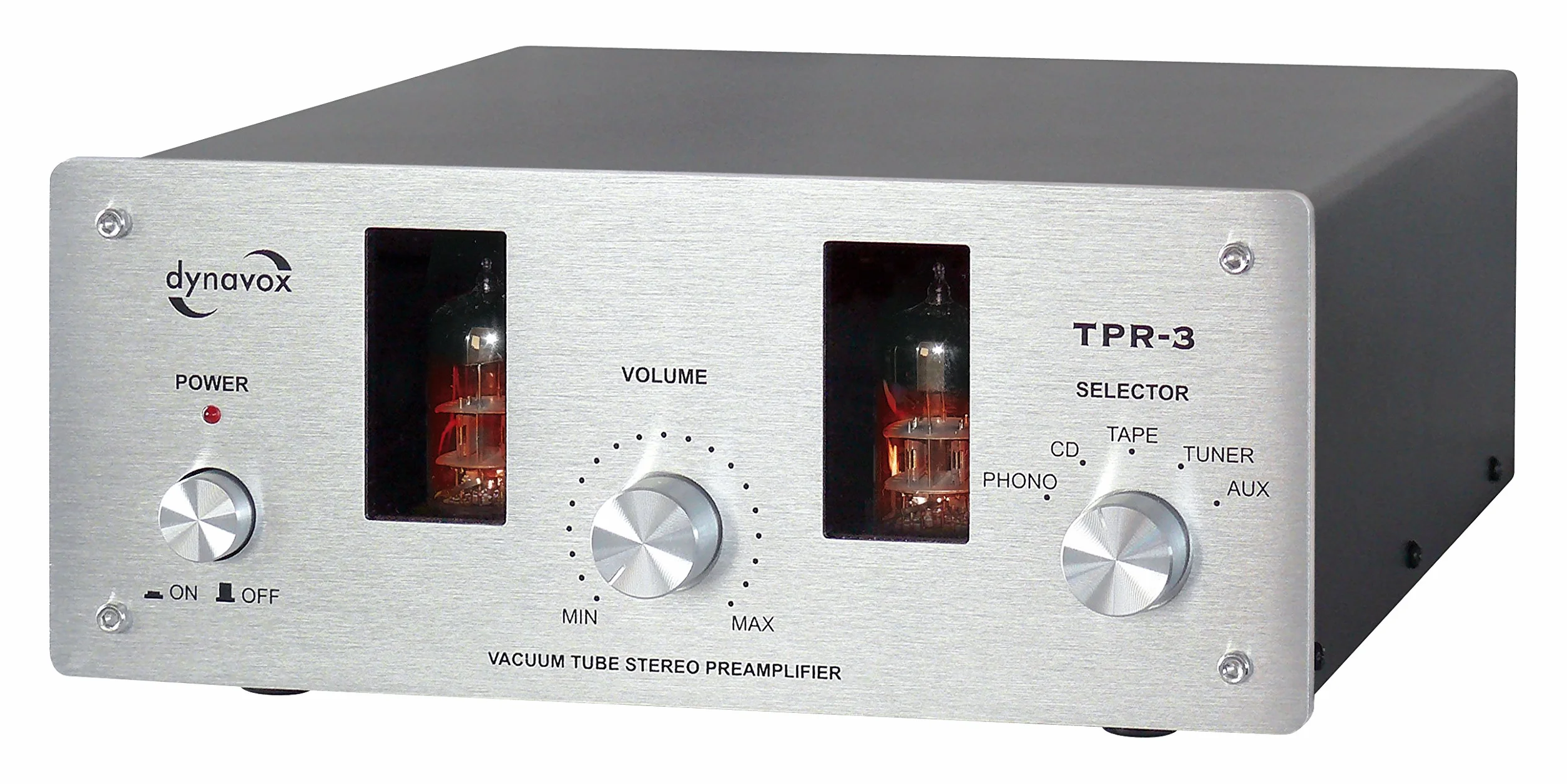 Dynavox TPR-3 VT-100 Amplificateur intégré à Lampe AUX Argent