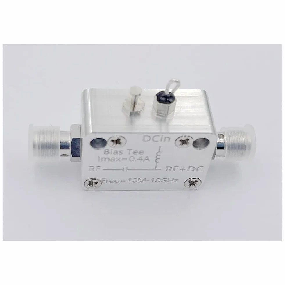 10 MHz-10 Ghz Bias Tee RF DC Block RF Isolateur CoAxial Biaser pour Ham Radio Haut Débit Amplificateur SDR Récepteur BiasTee