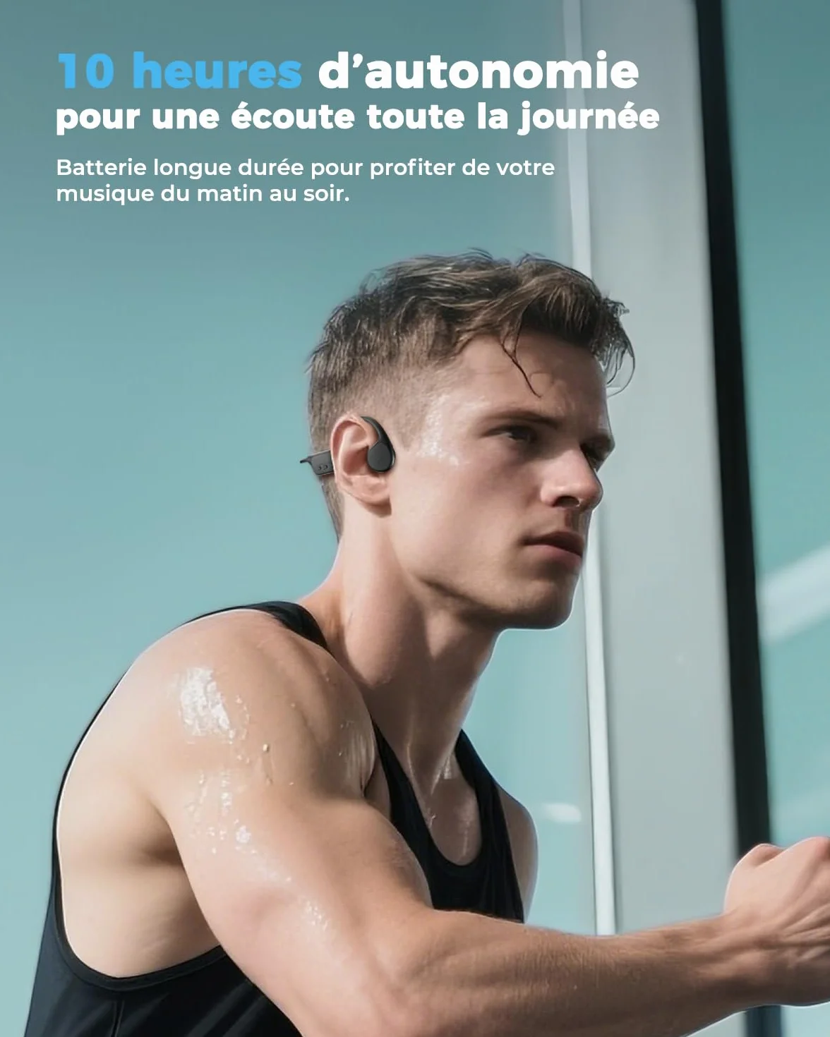 Casque Conduction Osseuse Bluetooth 5.4, Mémoire MP3 32G Intégrée, Lecteur MP3 Étanche IPX8, 10 Heures de Jeu, Écouteur Natation sans Fil pour la Natation, Sport