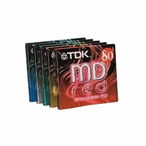 TDK MD-80 5x minidisques 80 min.