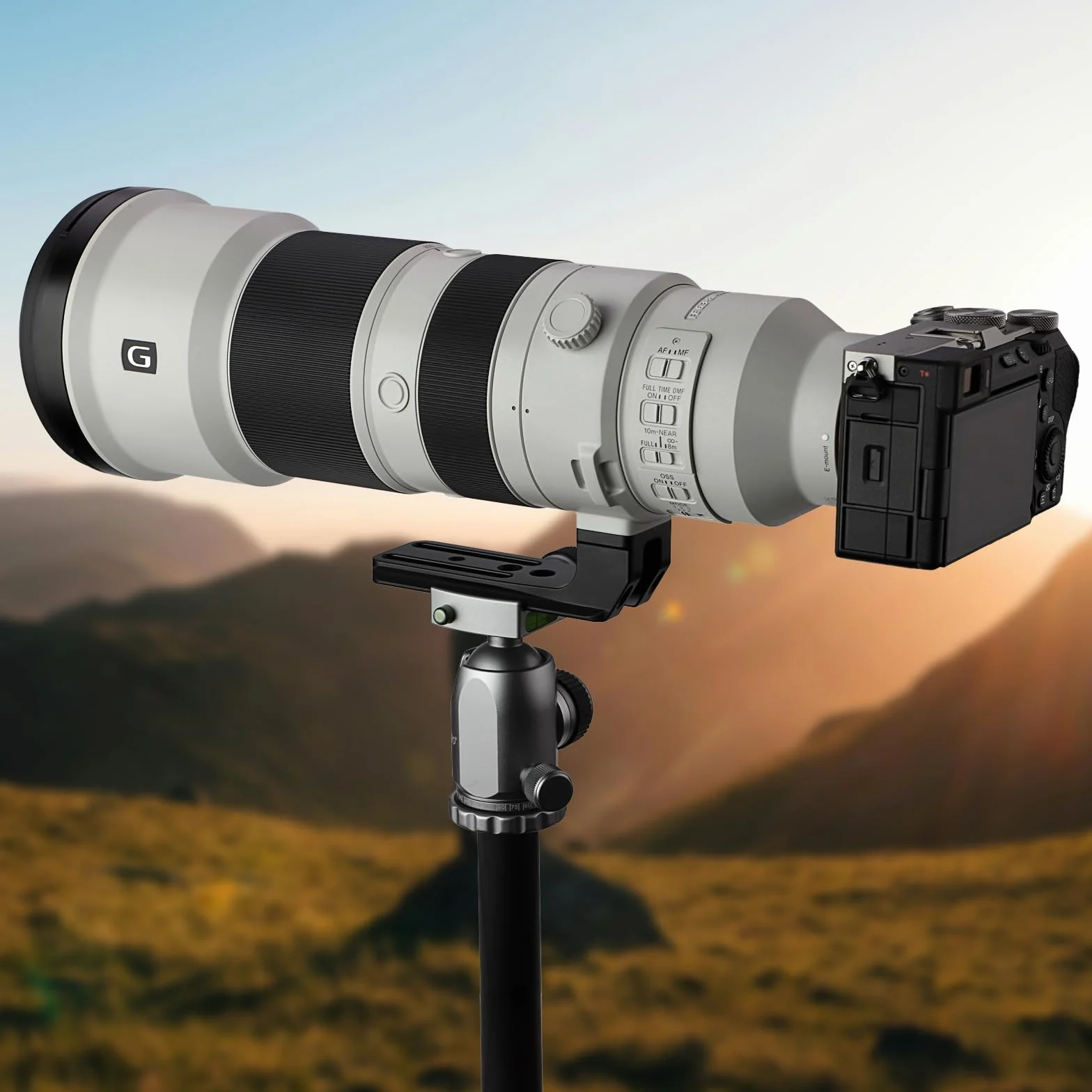LEFTFOTO Pied d'objectif de rechange pour Sony FE 400-800 mm F6.3-8 G OSS (SEL400800G) avec support pour trépied avec plaque Arca
