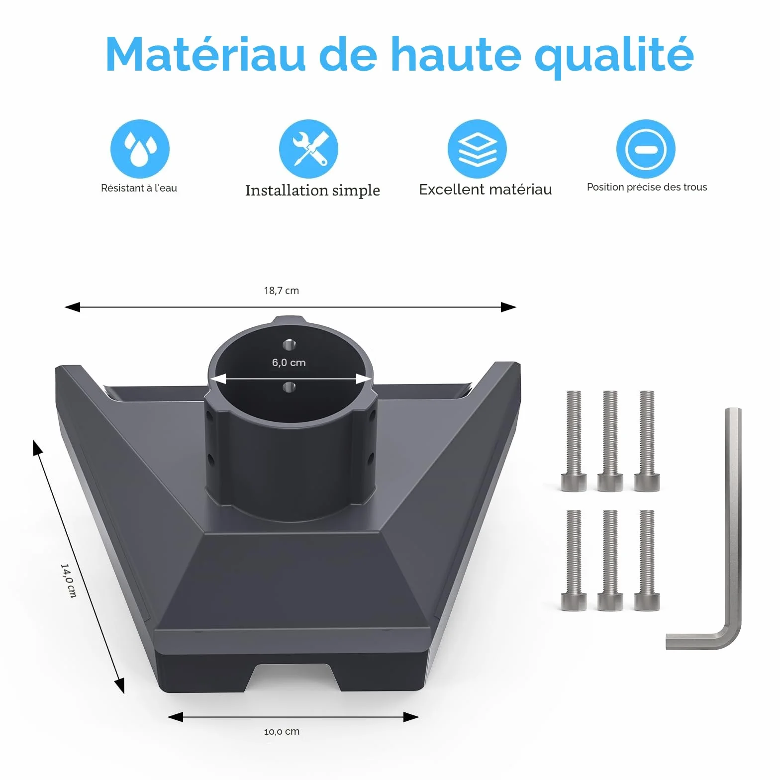 Adaptateur de Tuyau Starlink Gen 3, Support de Mât Robuste en Aluminium pour Standard 4 / 4X (V4) & Enterprise, Compatible Tubes 31-51mm, Kit de Fixation Antenne Satellite pour Kickstand Dishy