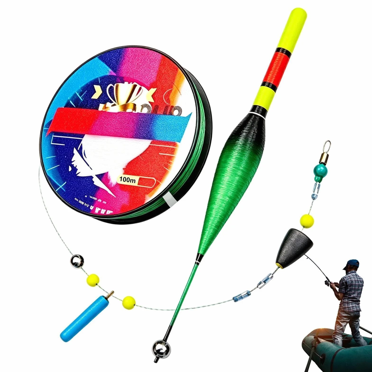 Ensemble De Ligne De Pêche Automatique 2pcs Haute Sensibilité Eau Douce Salée