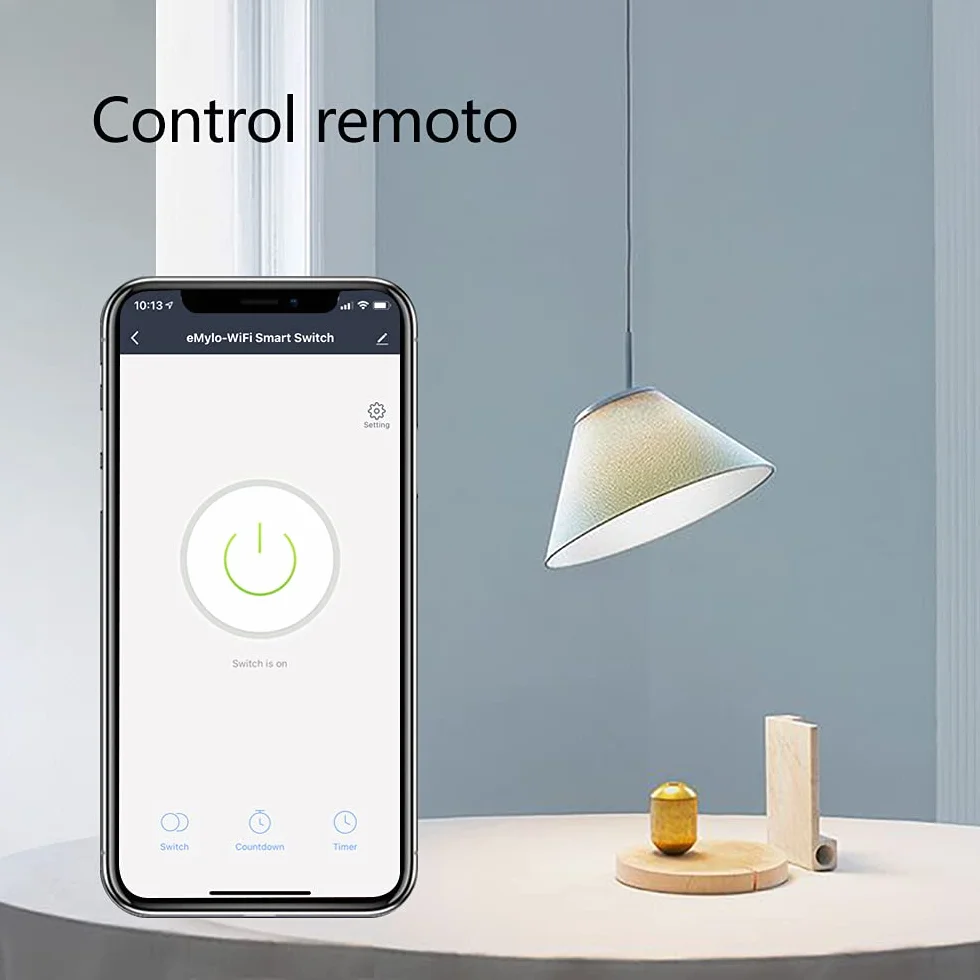 eMylo Commutateur WiFi intelligent Interrupteur d'éclairage WiFi universel Smart Home DIY Module de relais sans fil Télécommande Minuterie Commande vocale avec Alexa, Google Home Via Android IOS 2PCS