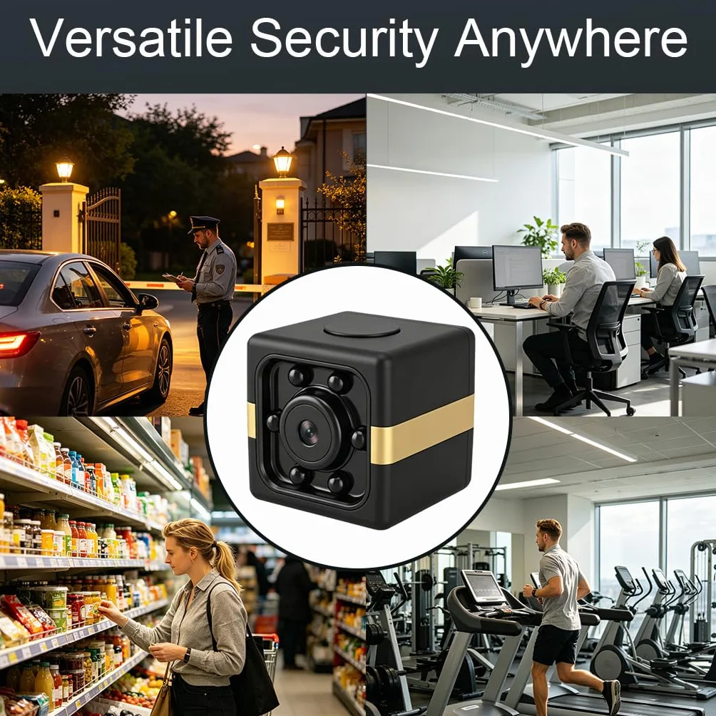 Mini Caméra Espion sans Fil 1080P, Micro Camera de Surveillance Spy Cam Discrète Invisible avec Détection de Mouvement et Vision Nocturne, Camera Cachée pour Maison, sans Internet Noir