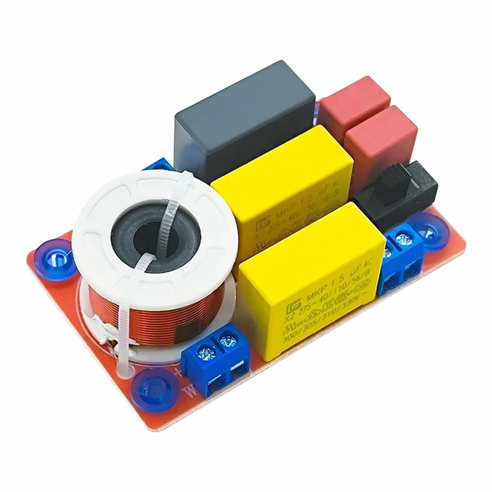 Bibs de Bibliothèque Filtre de Haut-Parleur 2 Voies en Haut-Parleur Audio 100W Croix de Croix de Basse Diviseur de Fréquence du Module de Basse Ajustement