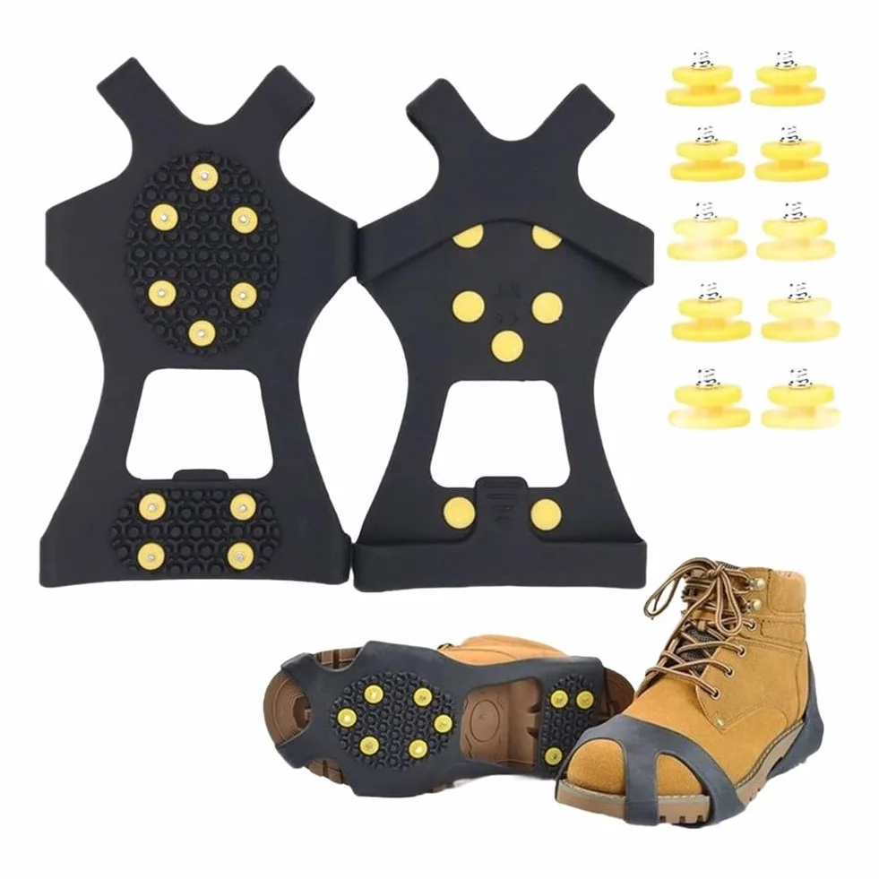 Crampons à glace de rechange en acier pour trail running et bottes de neige