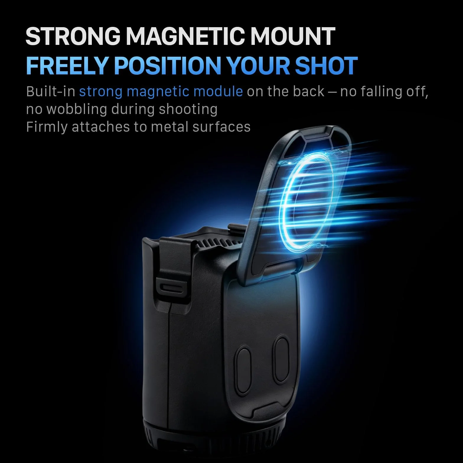 Tilta Base de Filtre Magnétique Compatible avec DJI Osmo Pocket 4, Support Rotatif Rangement Filtres avec Trépied, Plaque Arrière Magnétique Compatible MagSafe, Peut Contenir 3 Filtres TA-T65-FSE-B
