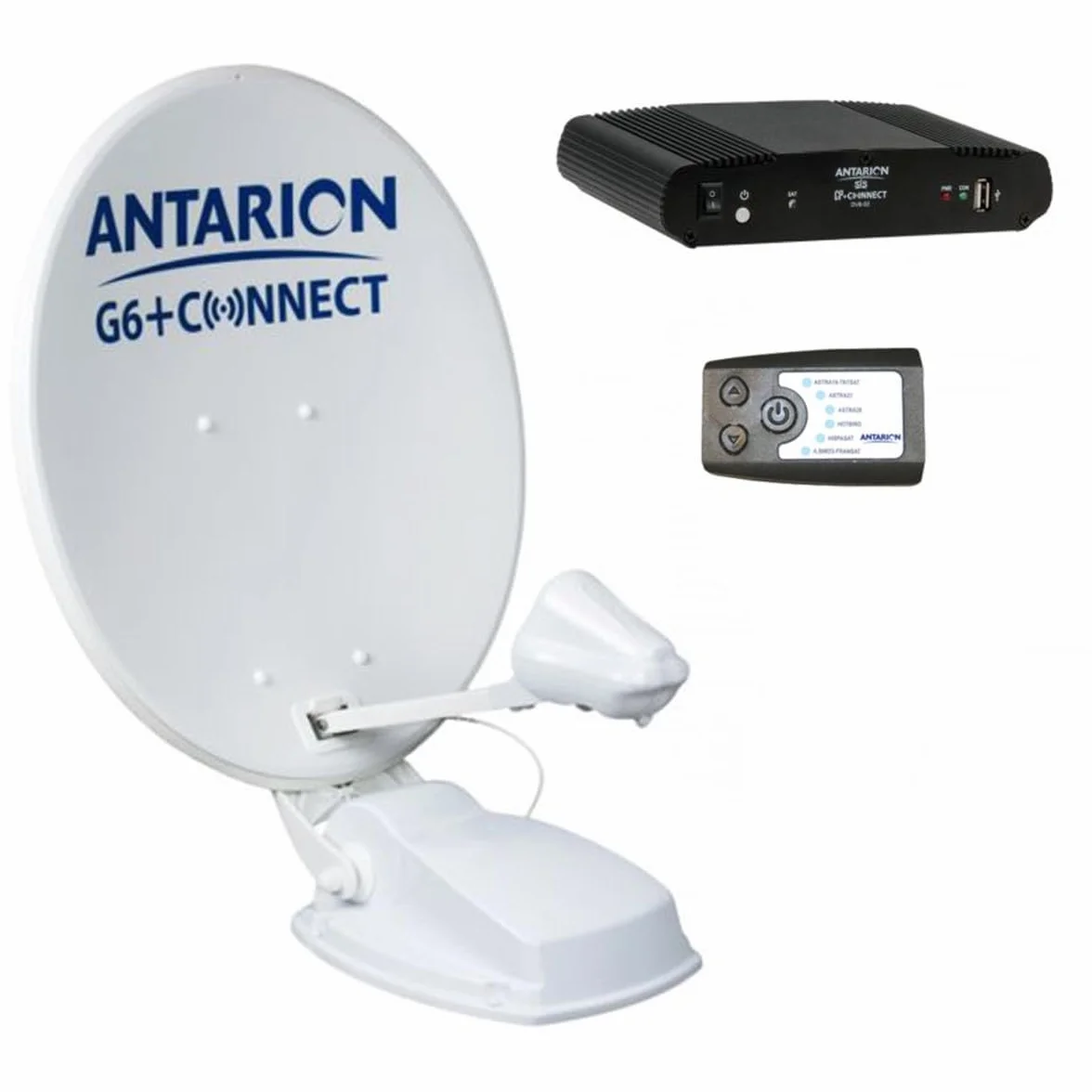 ANTARION Parabole Satellite Automatique 72cm sans Récepteur Positionneur Camping Car