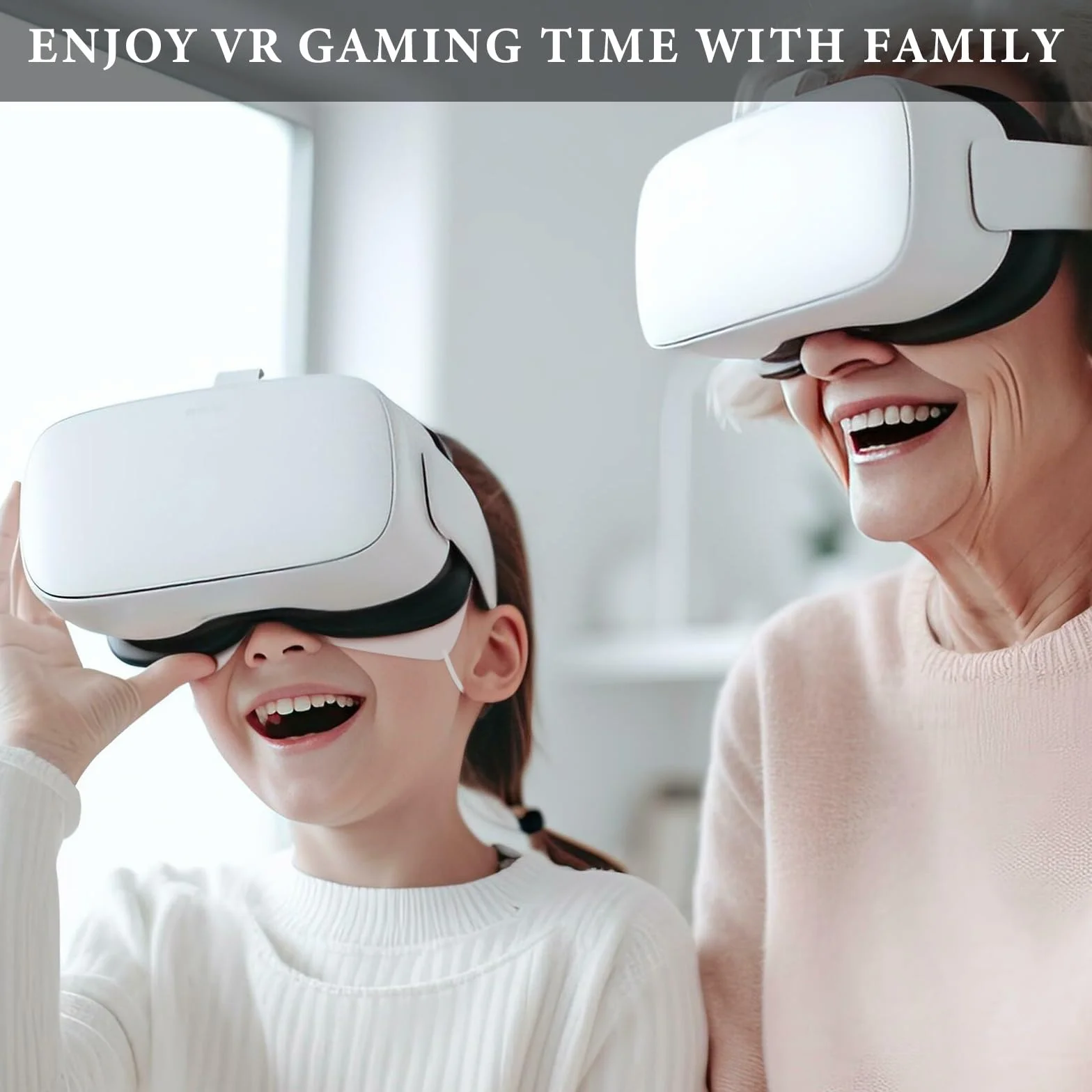 Geekria Lot de 100 Masques VR jetables compatibles Meta Quest 3, Quest 2, Quest Pro, PSVR 2, PICO 3, PICO 4, Protection des Yeux VR Blanc
