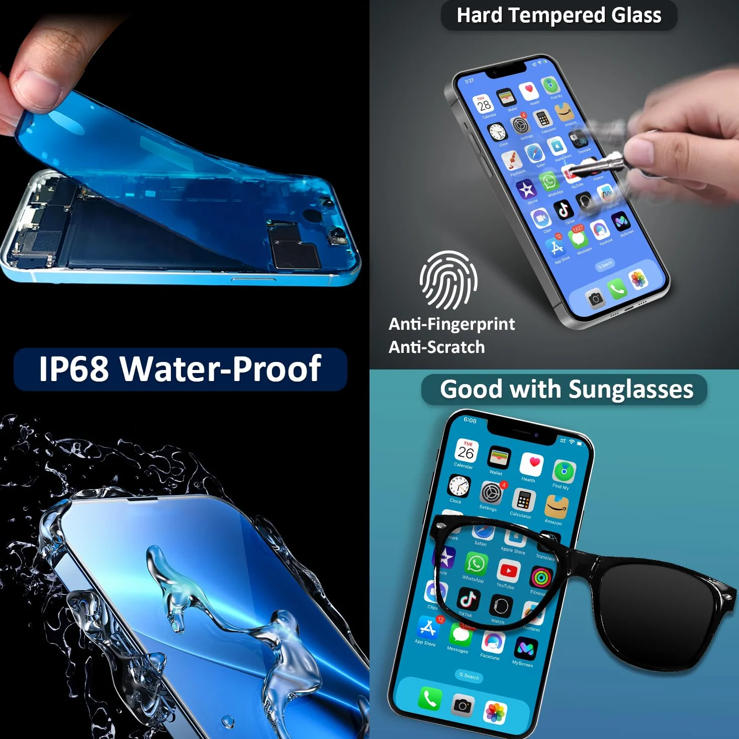 Écran pour iPhone 13 6,1" Full HD LCD Retina Tactile Cadre Assemblage