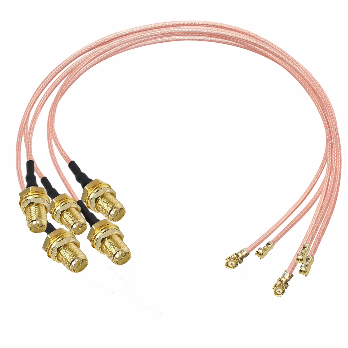 TUOLNK Câble coaxial RP-SMA vers IPX UFL U.FL MHF1 vers RPSMA Câble coaxial femelle en queue de cochon pour routeur Wifi Mini câble d'antenne d'extension PCI 12 pouces (30 cm) 5 pcs