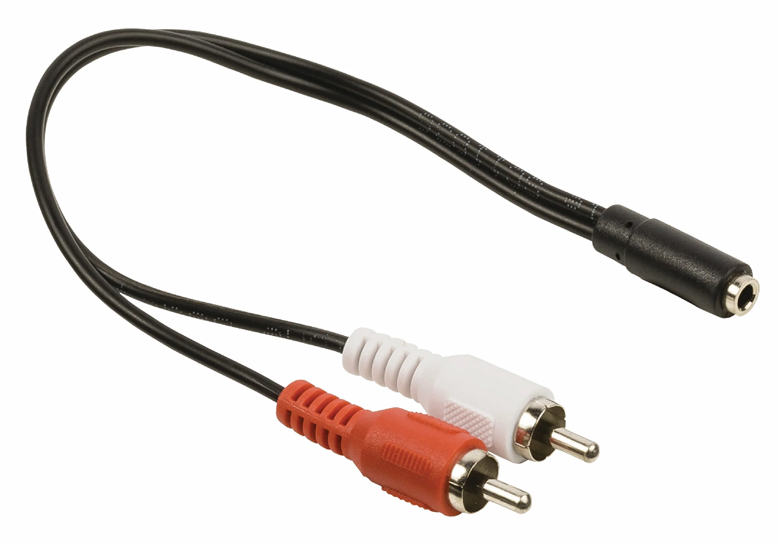 Valueline VLAP22255B02 - Câble audio stéréo - 2x RCA Mâles vers 3.5 mm Femelle - 20cm