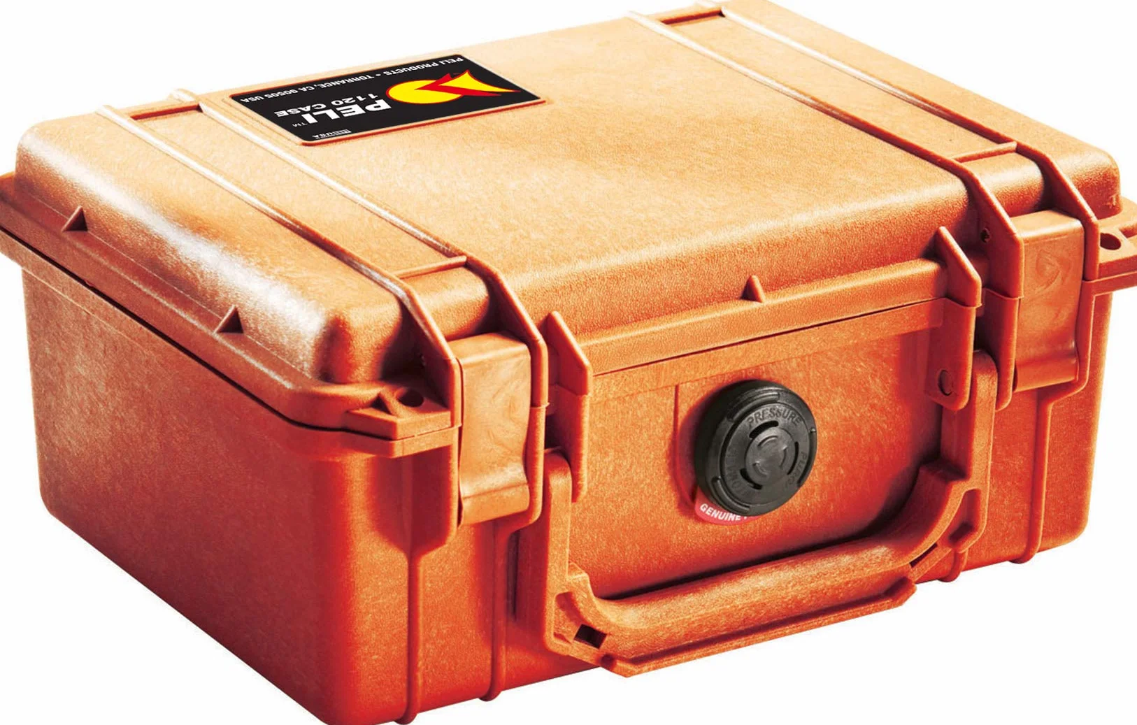PELI 1120 Valise de Protection étanche pour Les Instruments électroniques, IP67 étanche à l'eau, capacité de 2L, fabriquée aux États-Unis, avec Insert en Mousse Personnalisable, Couleur: Orange