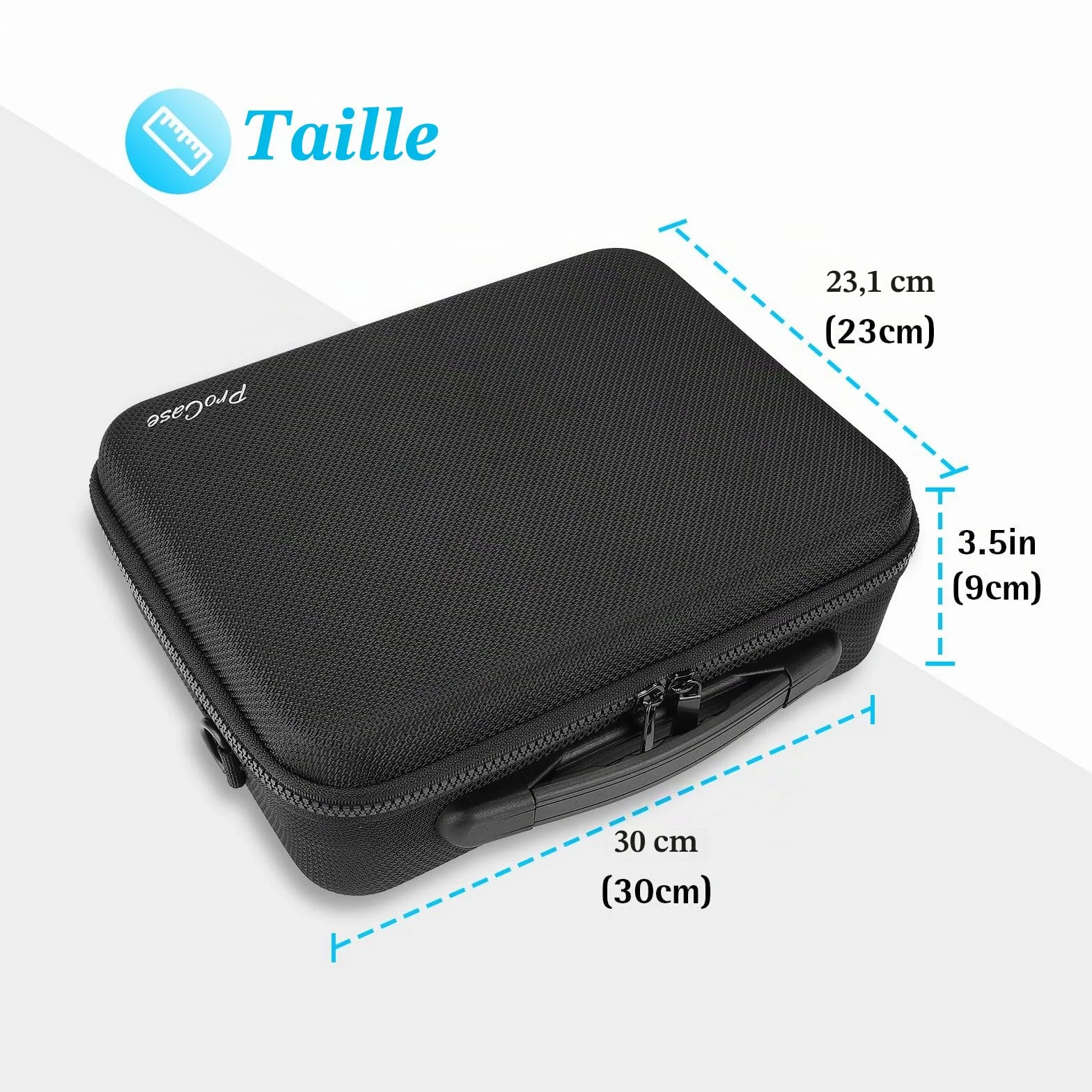 ProCase Étui Sac pour DJI Mini 4K/ Mini 2/ Mini 2 Fly/Mini 2 SE, Housse de Protection Étanche, Drone Sac de Voyage Coquille Dure pour DJI Mini 4K Accessiores -Noir
