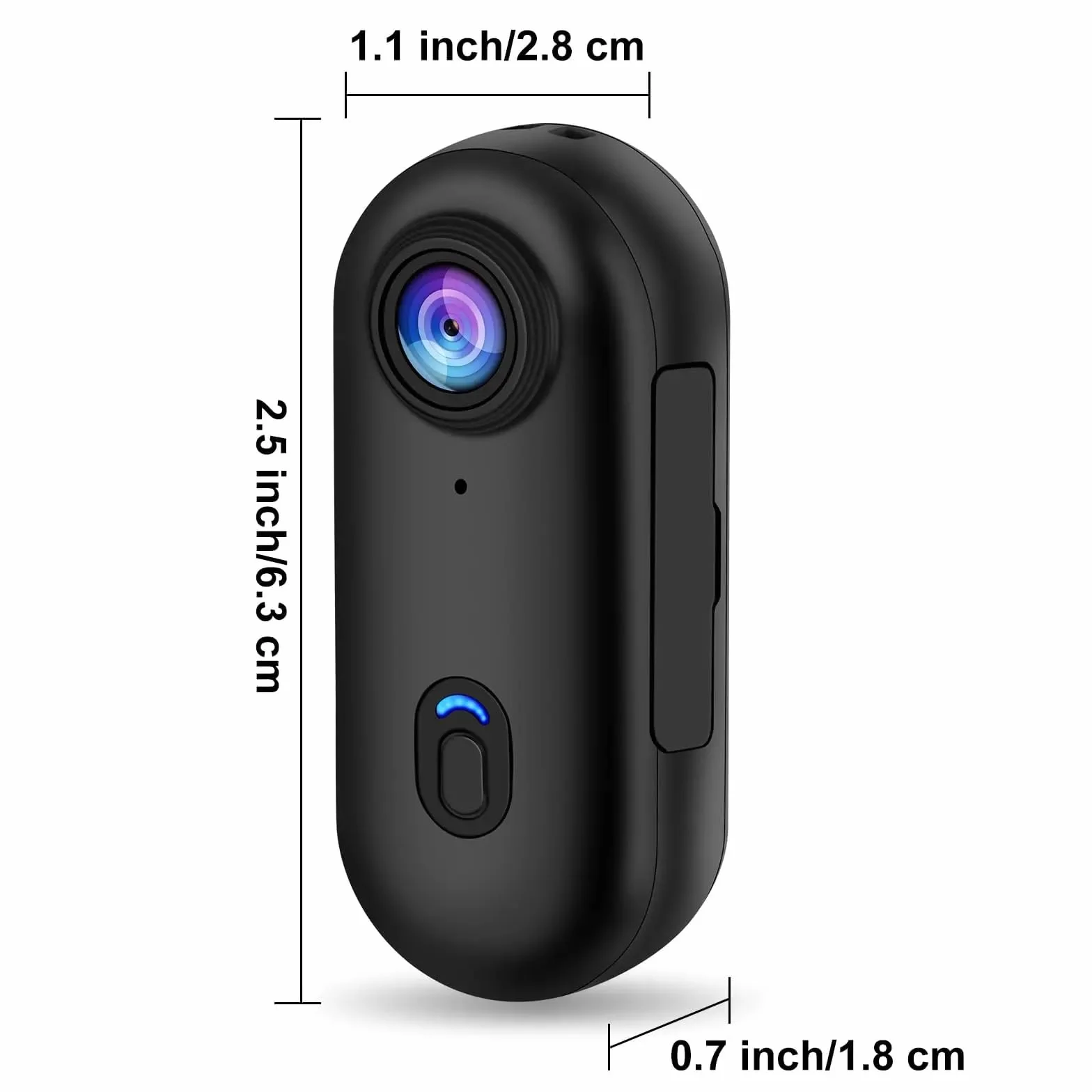 Caméra Sport 1080P WiFi Étanche Aimanté Mini Action Cam Portable avec Clip 360° Angle 120° Enregistrement en Boucle pour Moto Casque Velo