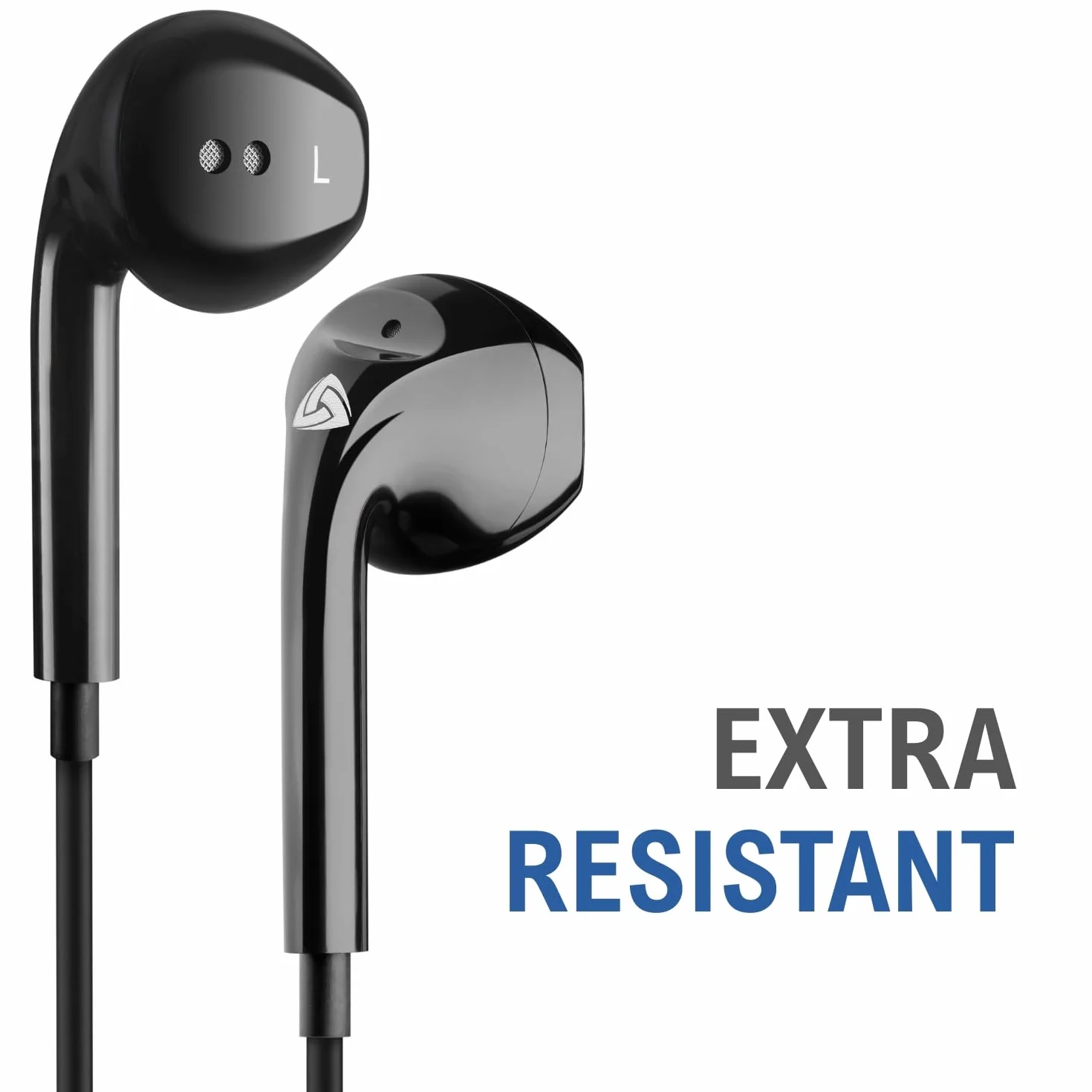 LUDOS Zenith Écouteurs, Garantie 2 Ans, Écouteur Intra-Auriculaires Filaires, Casque avec Microphone, Compatible avec Tablettes et Ordinateurs Portables Samsung, Huawei, iPhone, MP3 Players - Noir