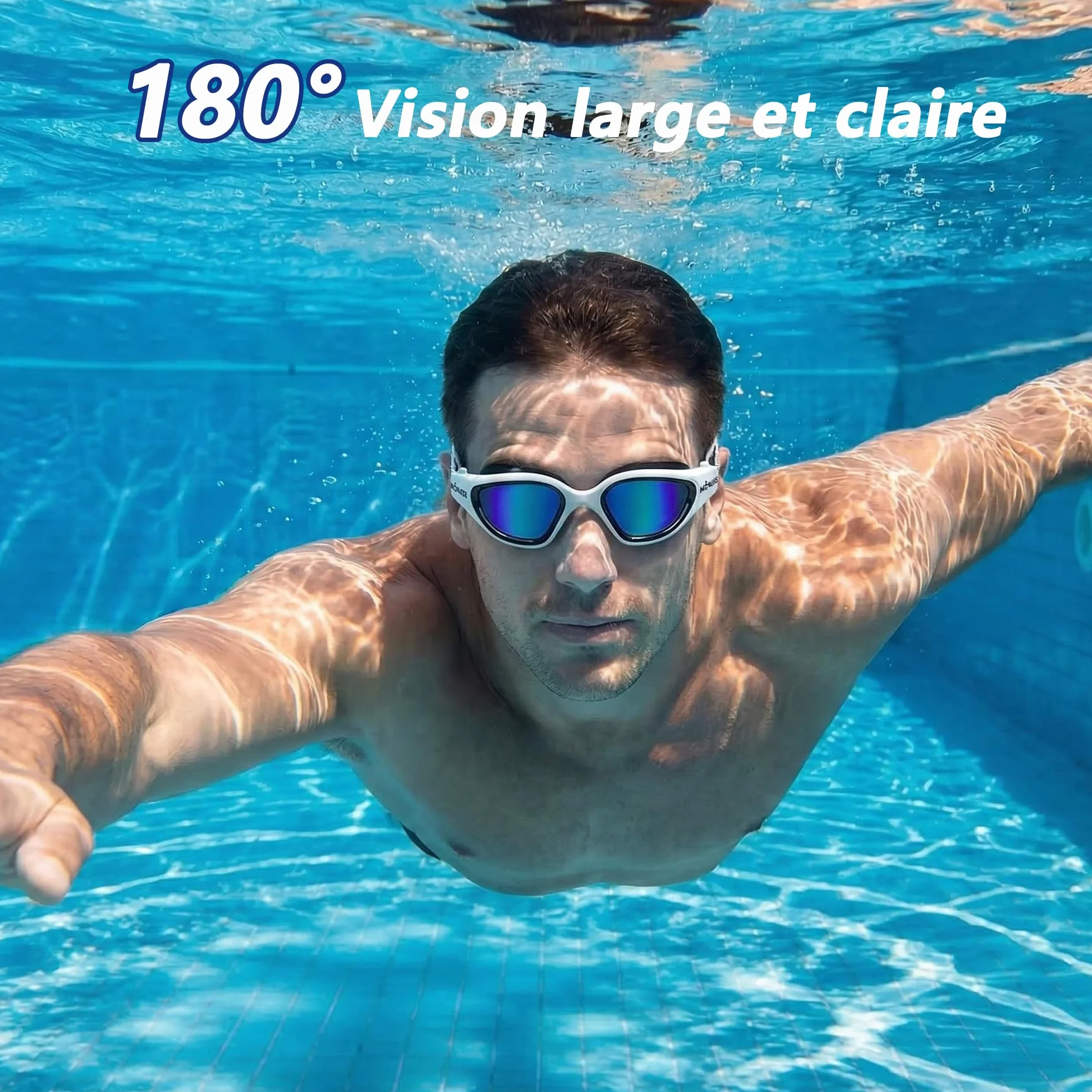 MOMUSE Lunettes de Natation Adultes Anti-Buée Protection UV Unisexe