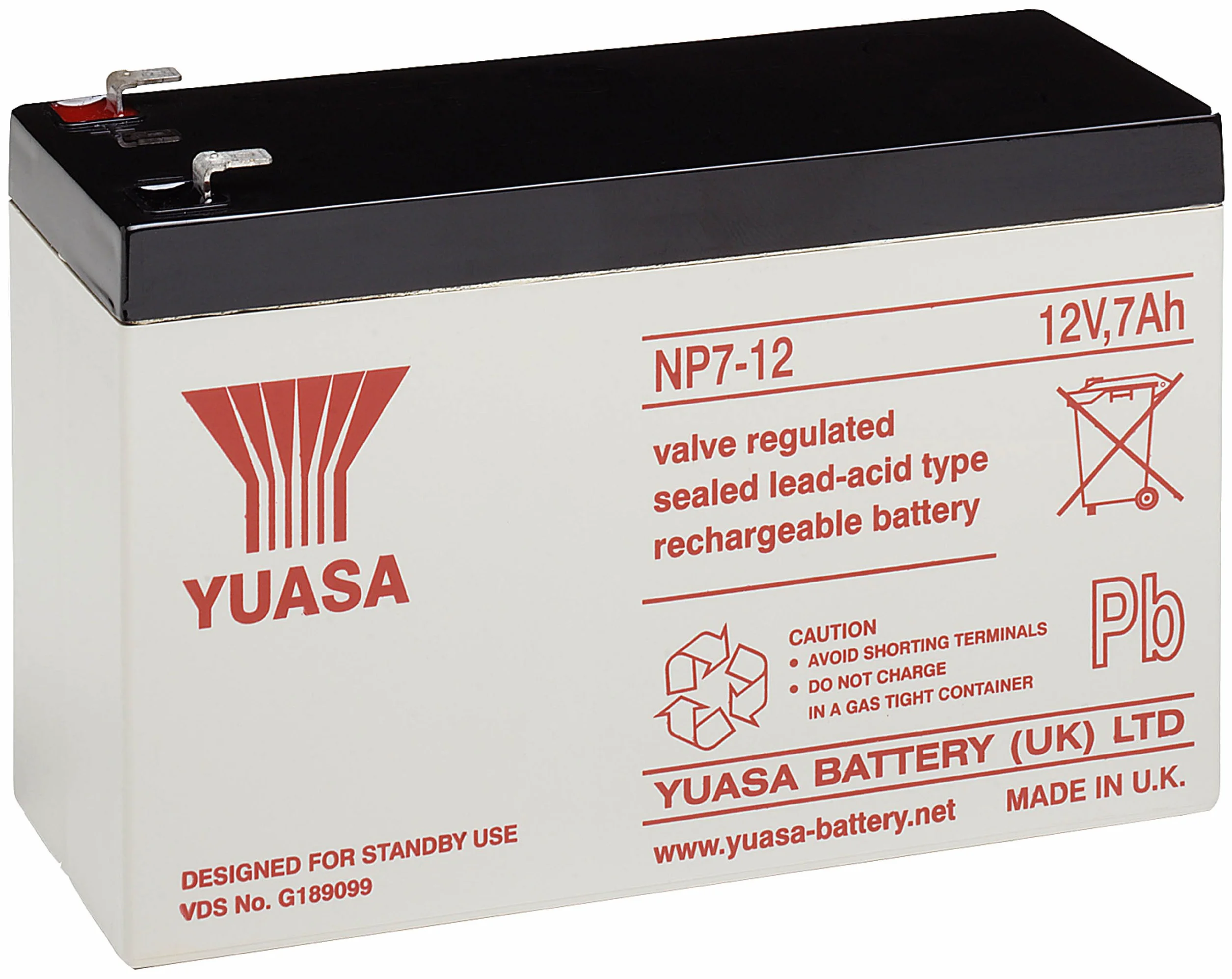 Yuasa NP7-12 Sealed Lead Acid VRLA 12V Batterie Onduleur 1 sztuka 20h