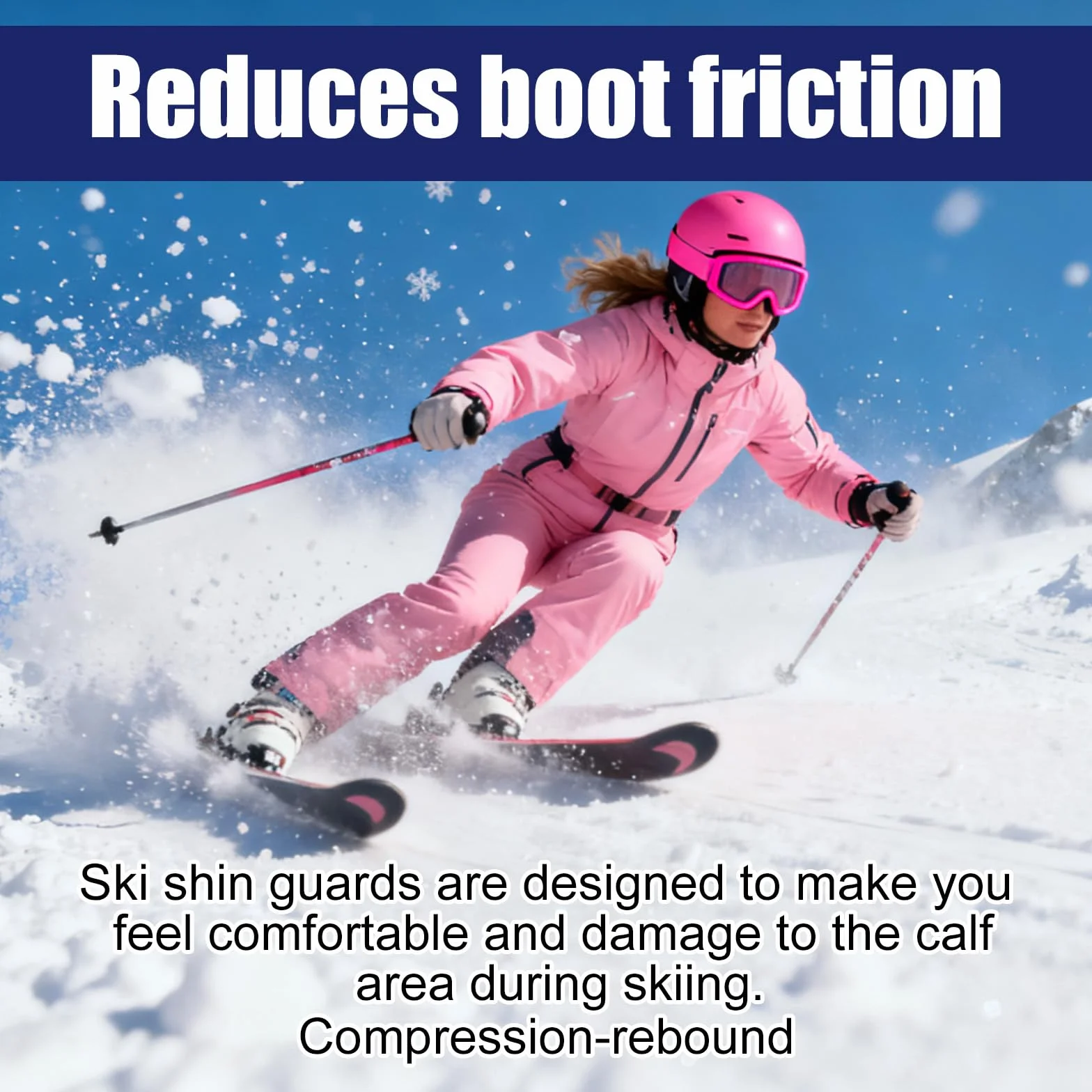 Penitue 2pcs Protège Tibias de Ski, Protège-Tibias de Snowboard en Mousse Épaisse pour Chaussures Protection Anti-Chocs