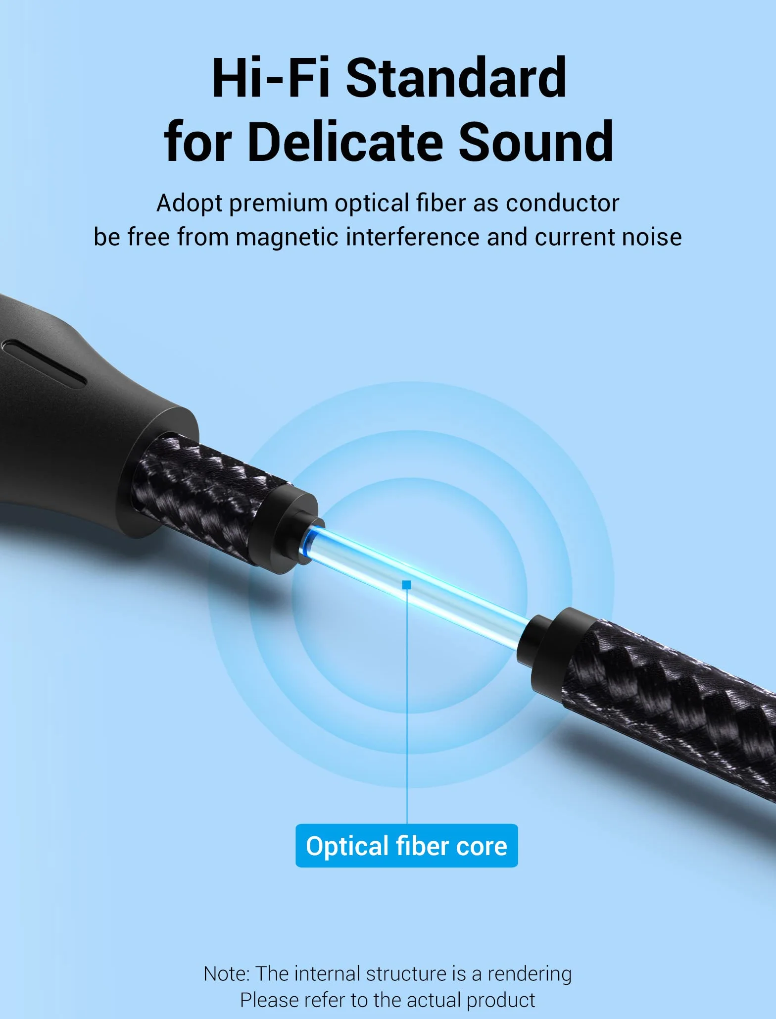 VENTION Câble Optique Audio Toslink 2m Nylon Tressé 24K Plaqué Or