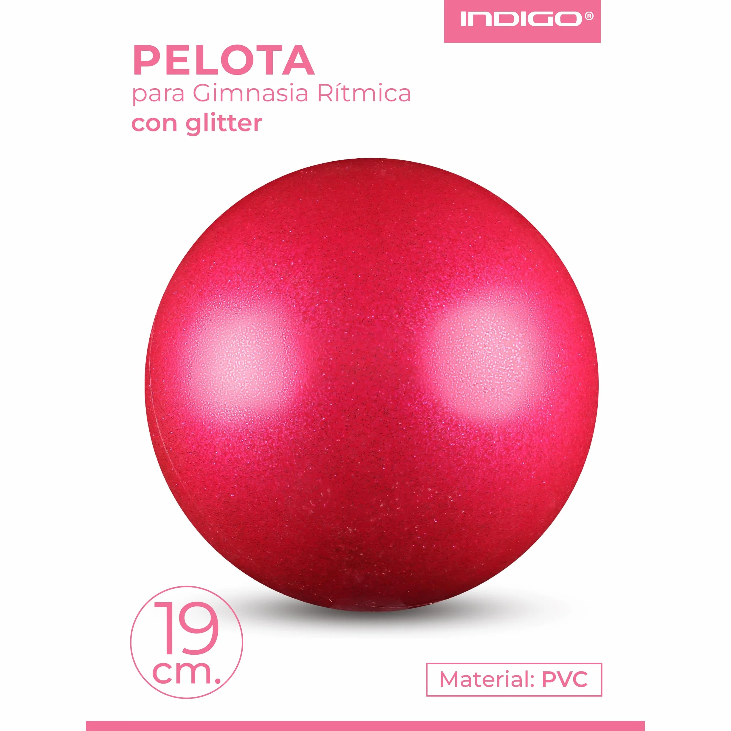 DRUNA Ballon Gymnastique Rythmique Glitter 400 g 19 cm