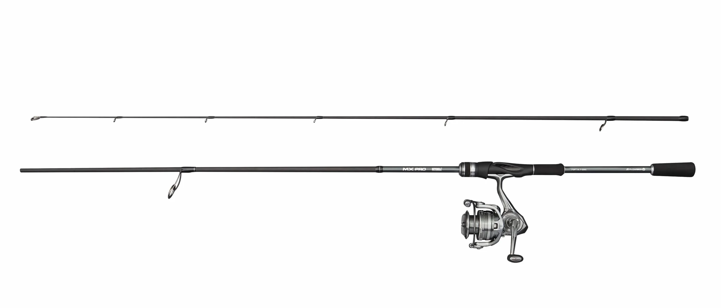 Mitchell MX Pro Spinning Ensemble Canne Moulinet Pêche Prédateur Eau Douce Carbone 24T Action Rapide 2,13m 3000