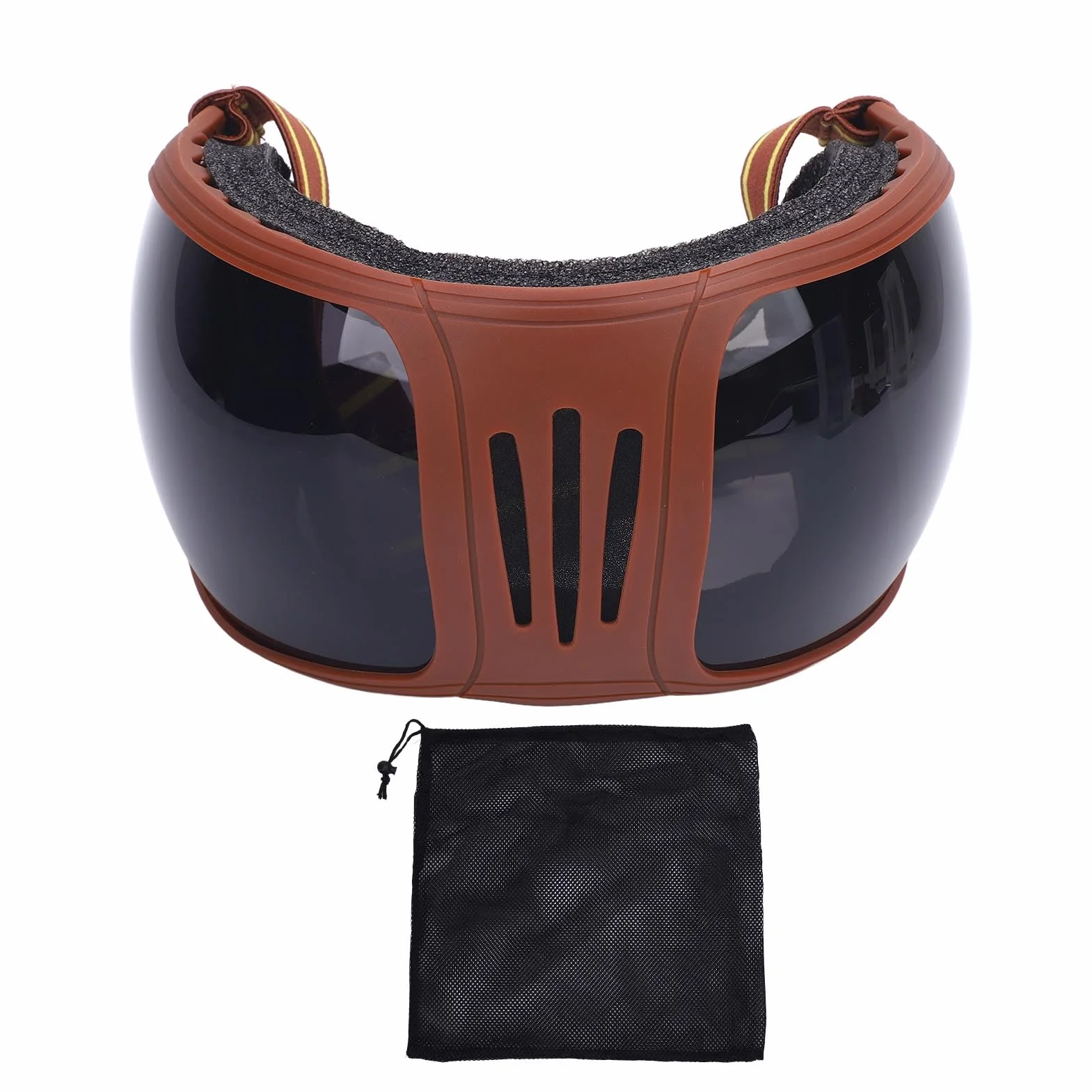 Lunettes d'équitation UV400 Sangles Réglables Rembourrage Mou Sportives Soleil (Gray)