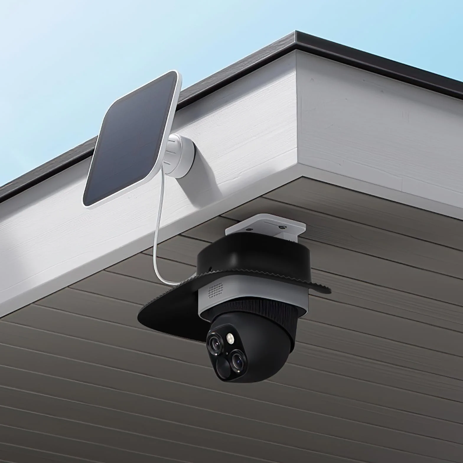 Support Anti-Pluie pour caméra Eufy Security SoloCam S340, Protection Solaire extérieure pour caméra Eufy S340, protège la caméra de la poussière et des Rayons UV