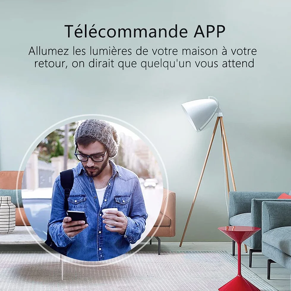 eMylo Commutateur WiFi intelligent Interrupteur d'éclairage universel Smart Home DIY Module de relais sans fil Télécommande Minuterie Commande vocale avec Alexa, Google Home Via Android IOS 1PC