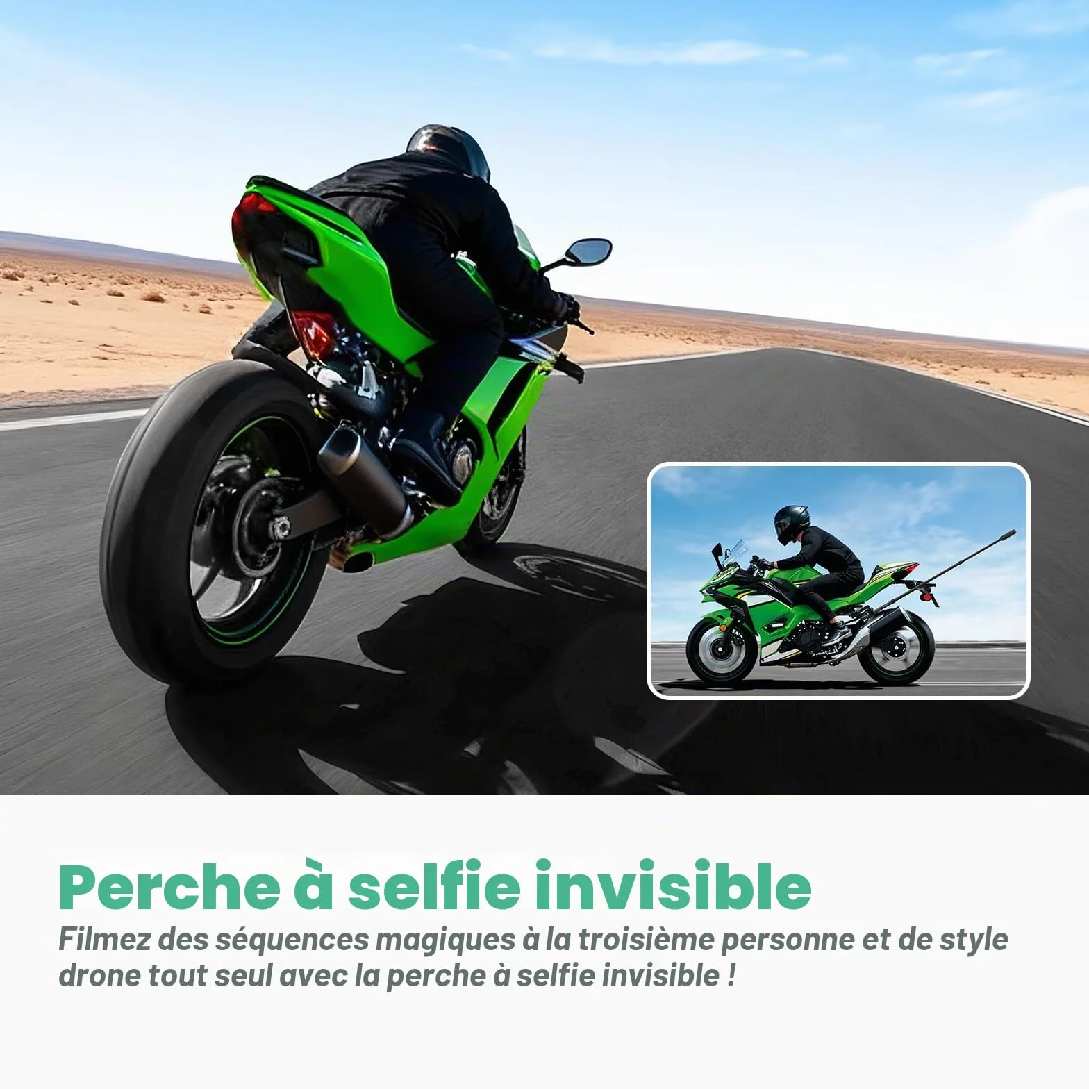 AKASO 360 Kit Moto pour Caméra d'action, Camera Sport à 360° avec Carte Mémoire 128 Go, 5.7K 360 Vidéo, 72MP Photo, SuperSmooth, 2.29" Écran Tactile, Effet Selfie Stick Invisible, Horizon 360° Lock